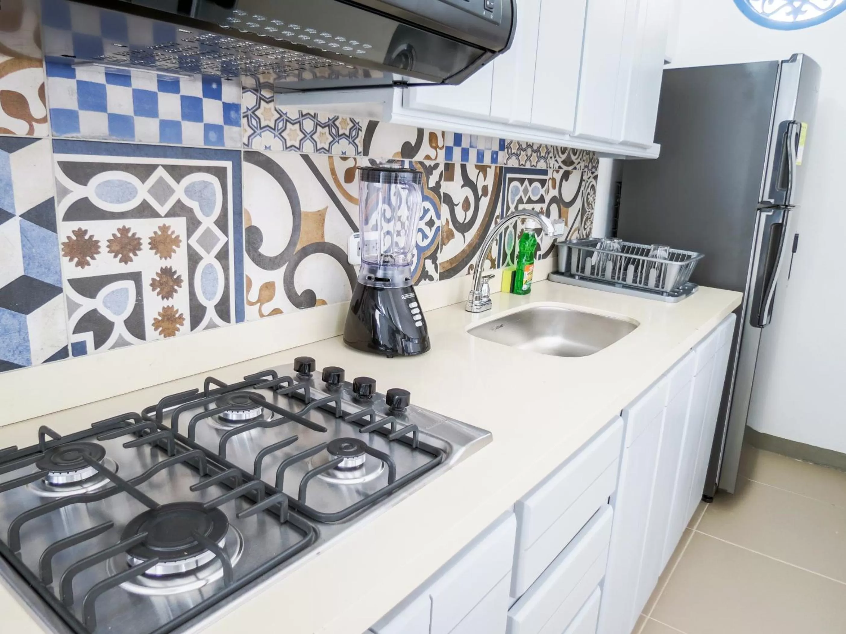 Kitchen or kitchenette in Hotel Azulado Jericó