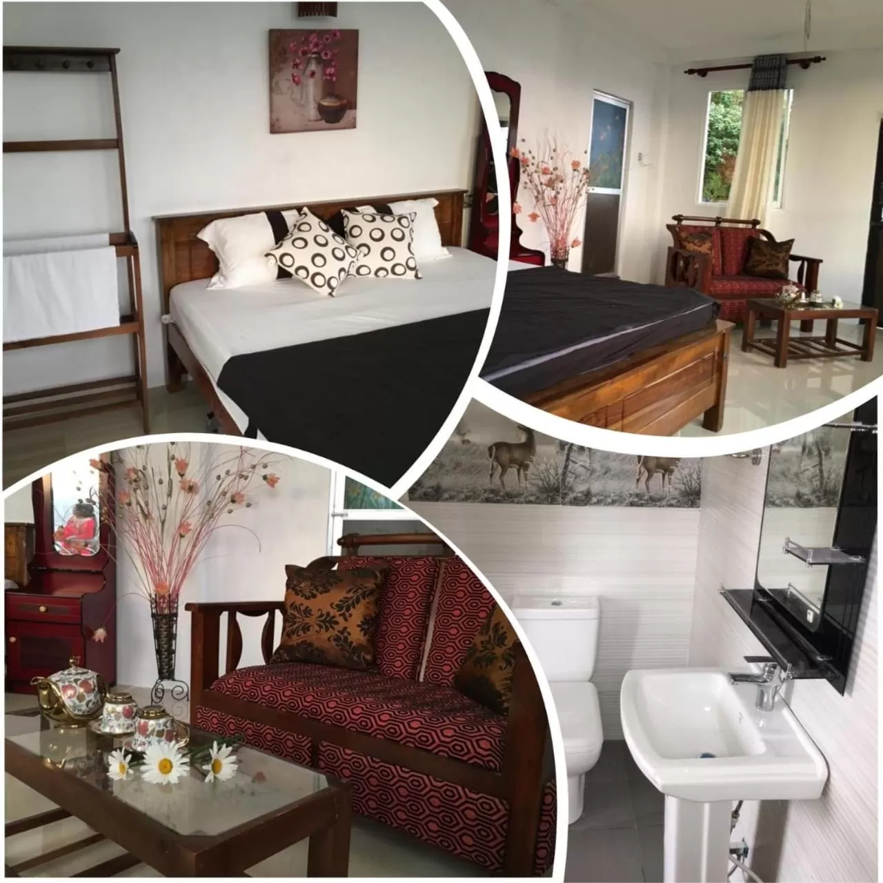 Bed in Golden King Guest