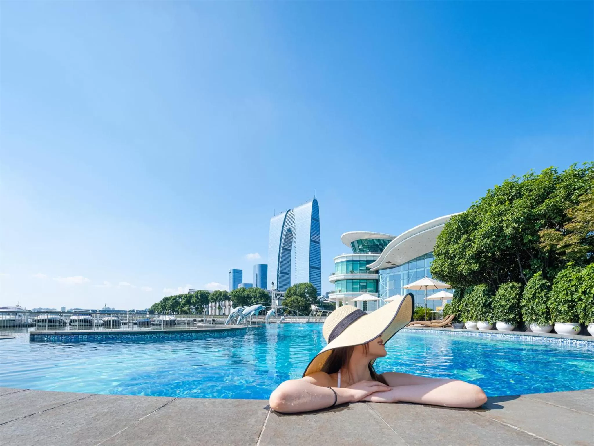 Swimming pool in Crowne Plaza Suzhou by IHG