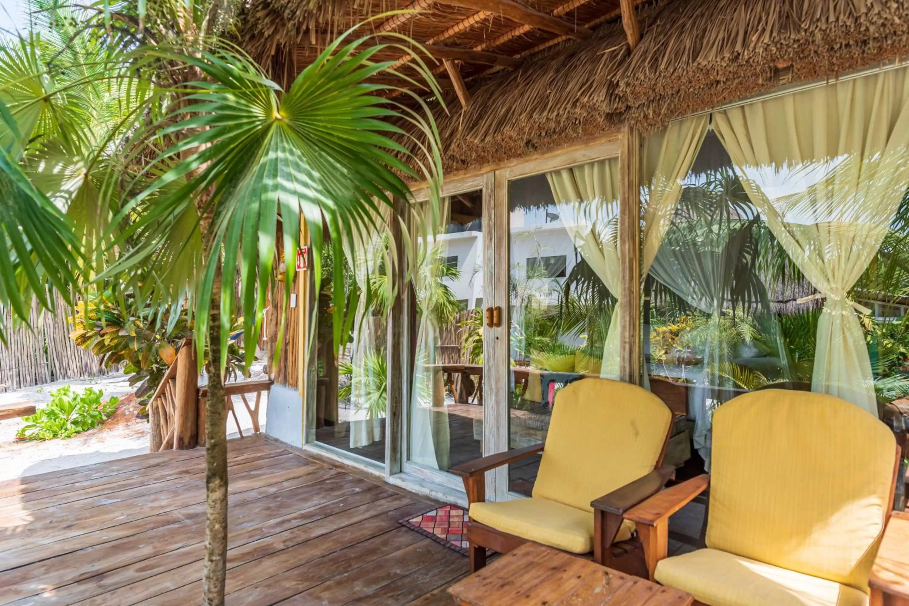 Balcony/Terrace in Villa Pescadores Tulum-Beachfront hotel by Ahau Collection