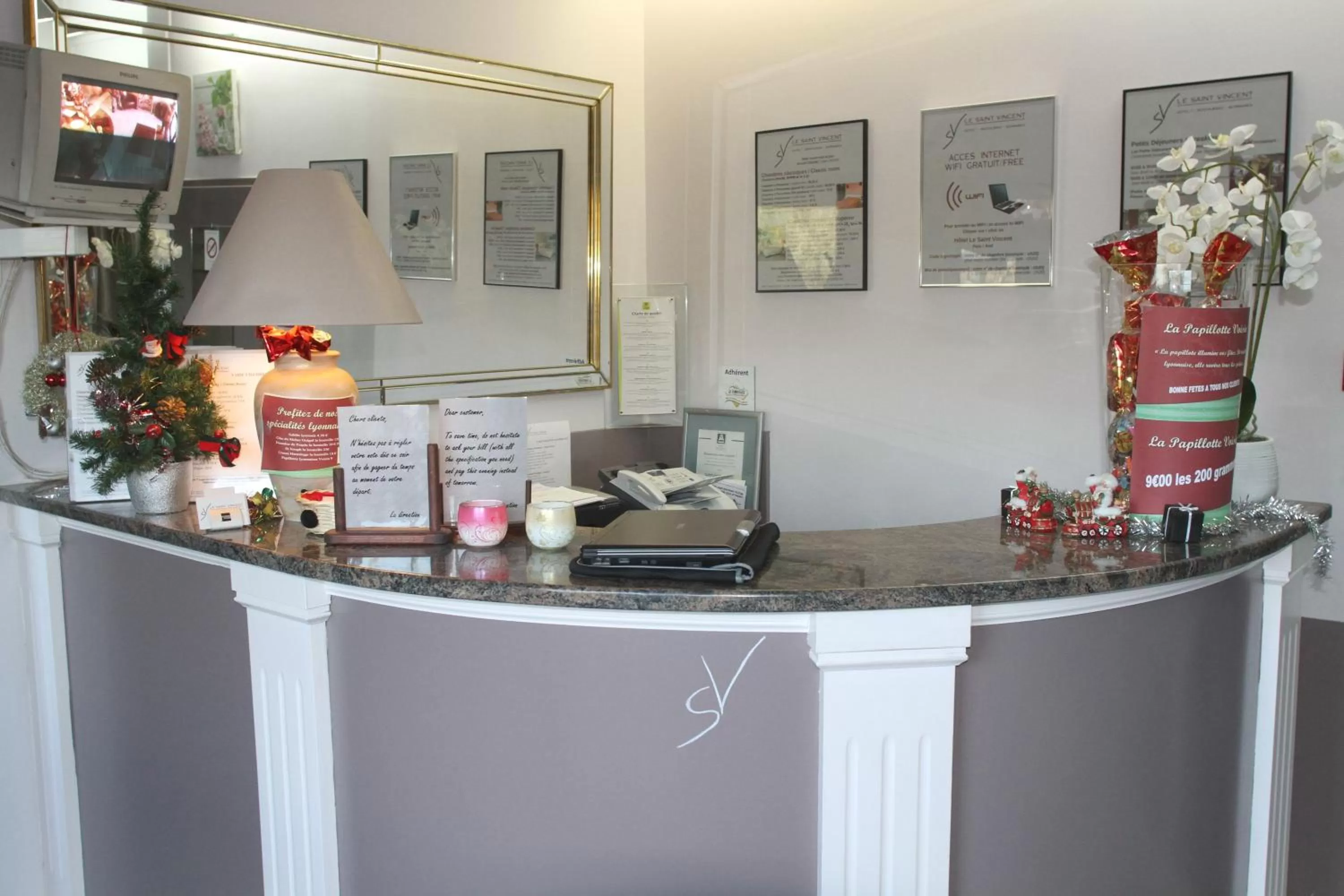 Lobby or reception in Hotel Le Saint Vincent Lyon Sud