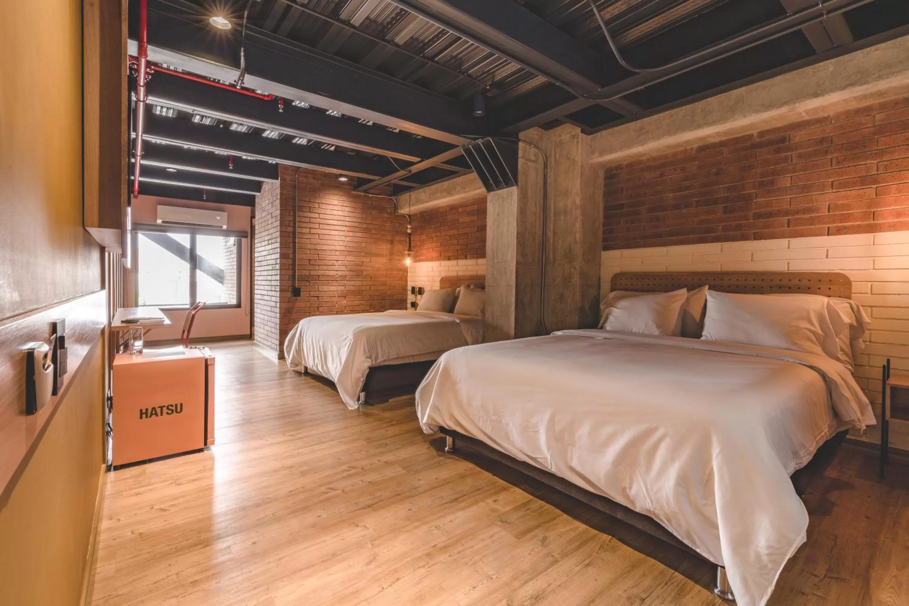 Bed in The Somos Beats Hotel & Rooftop