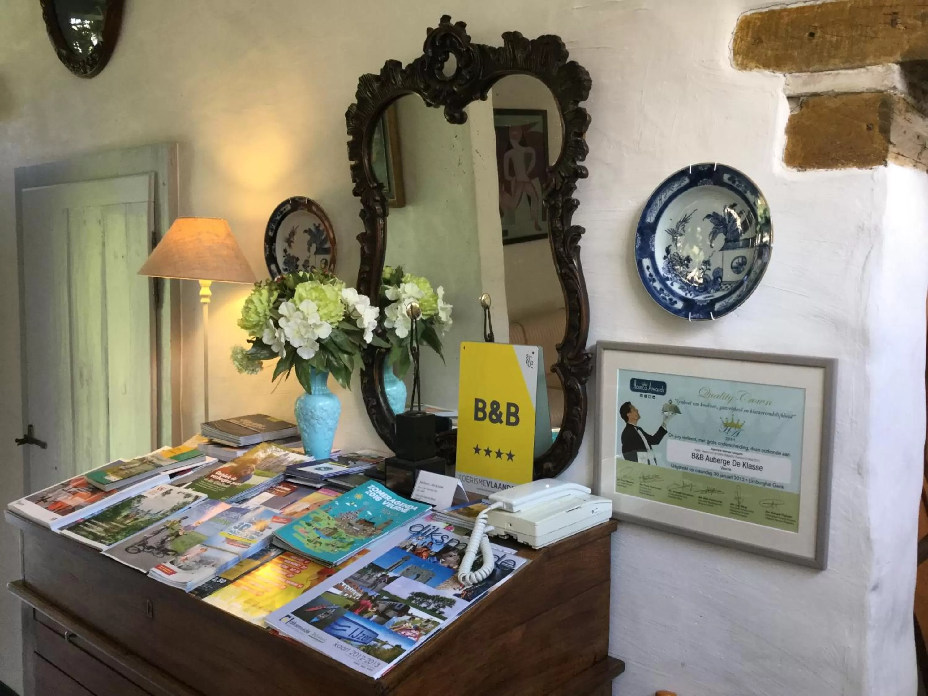 Decorative detail in B&B Auberge De Klasse