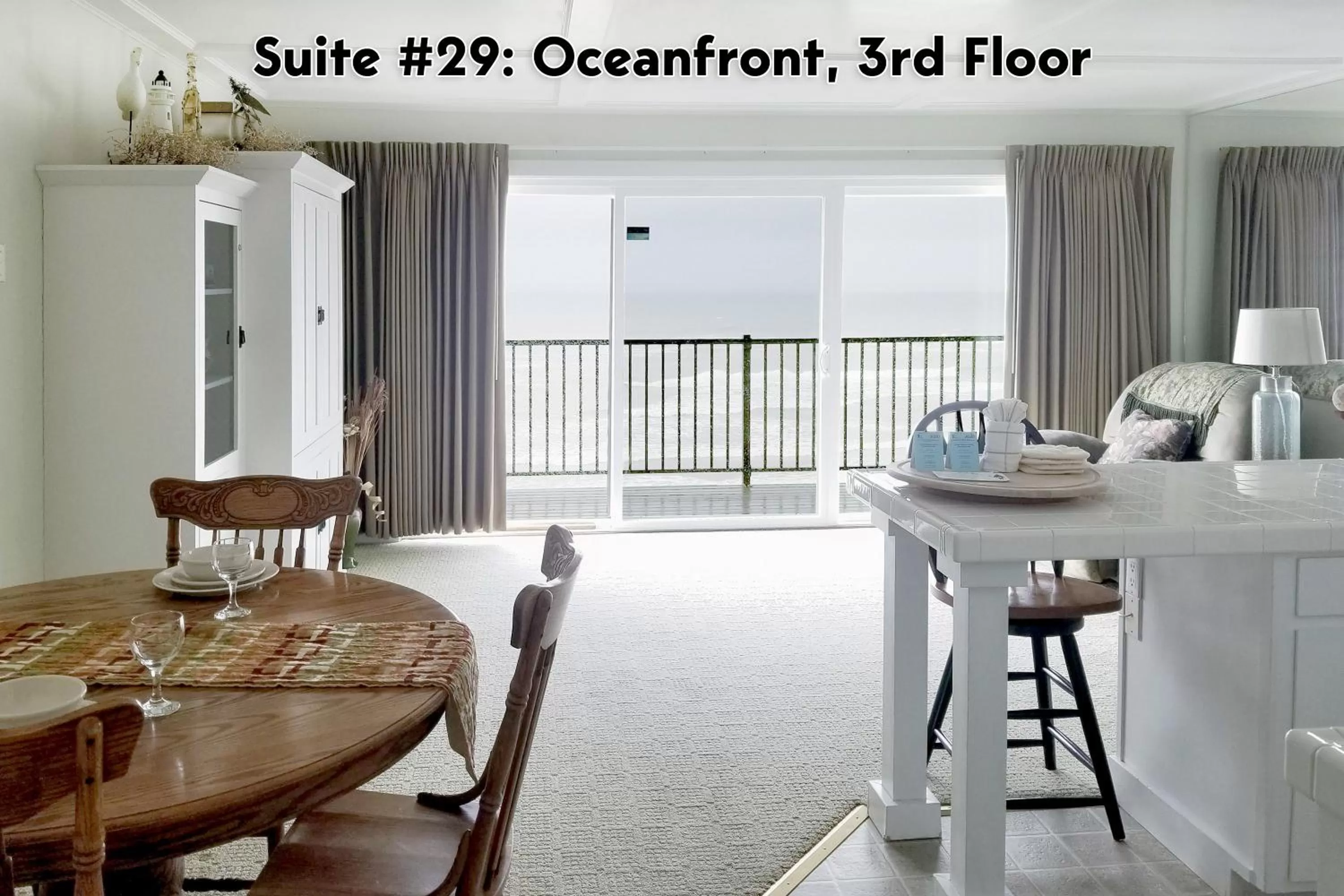 Living room in Ocean Terrace Condominiums