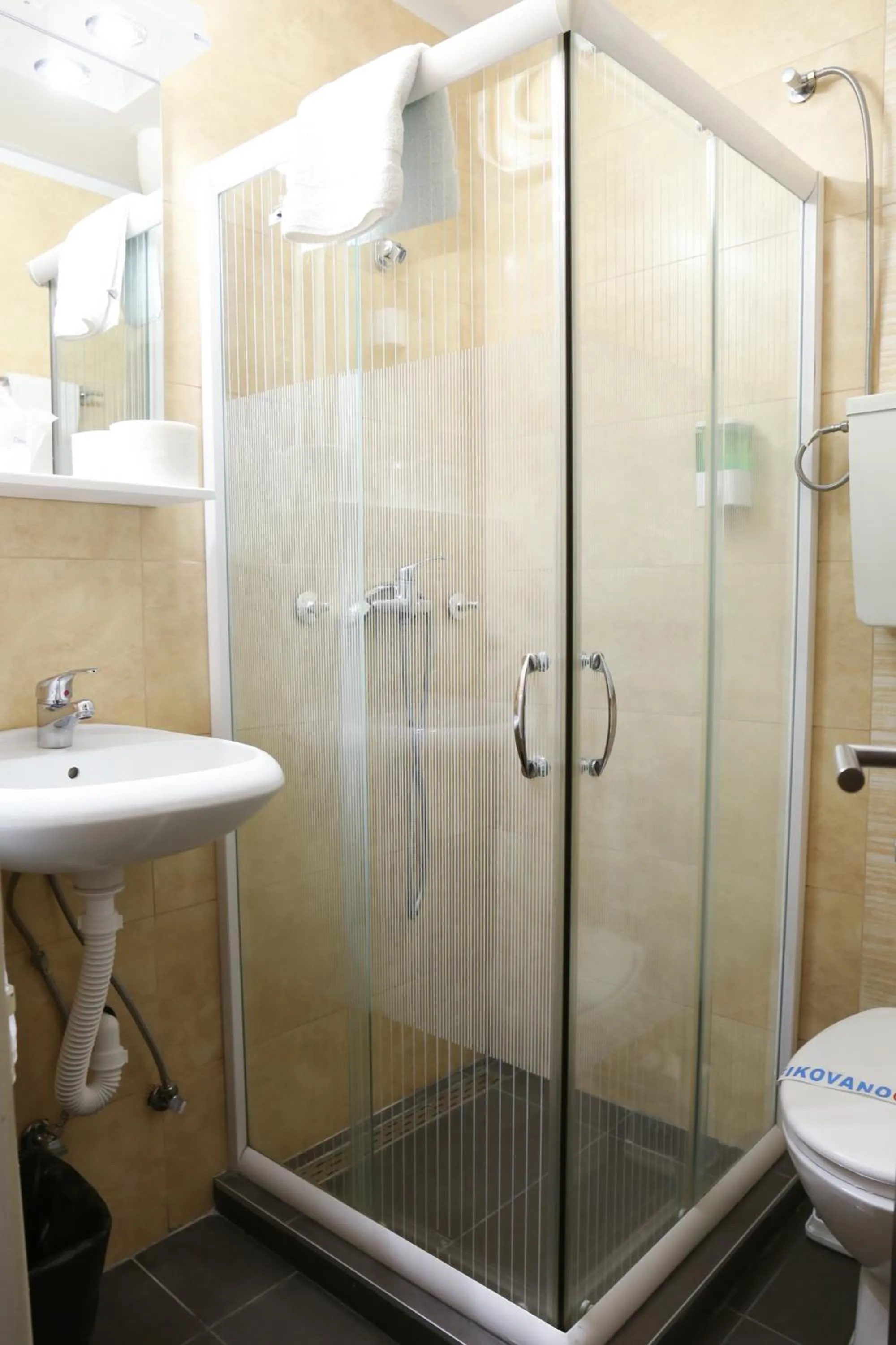 Shower in Hotel Srbija-FREE PARKING