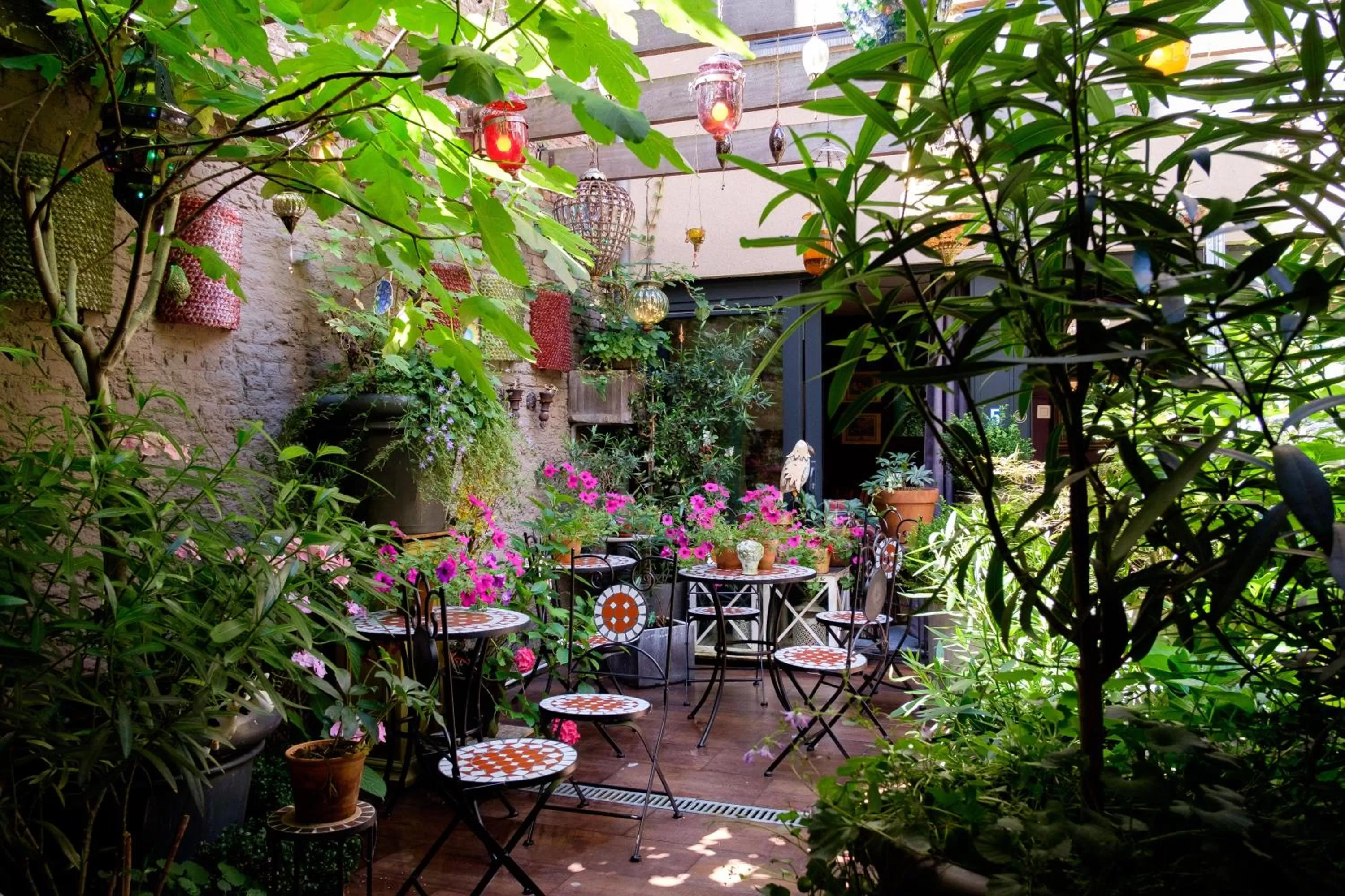 Patio in Hotel Diamonds and Pearls