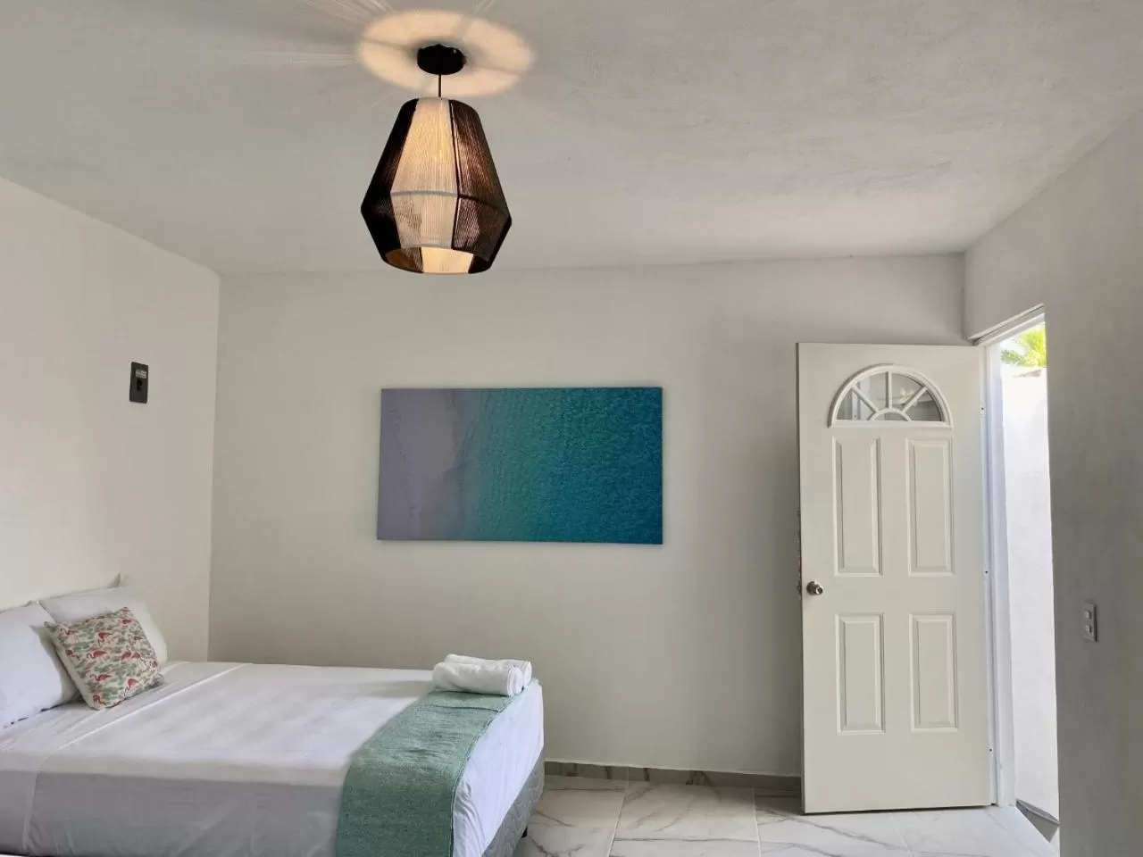 Bed in Casa Colibrí El Cuyo