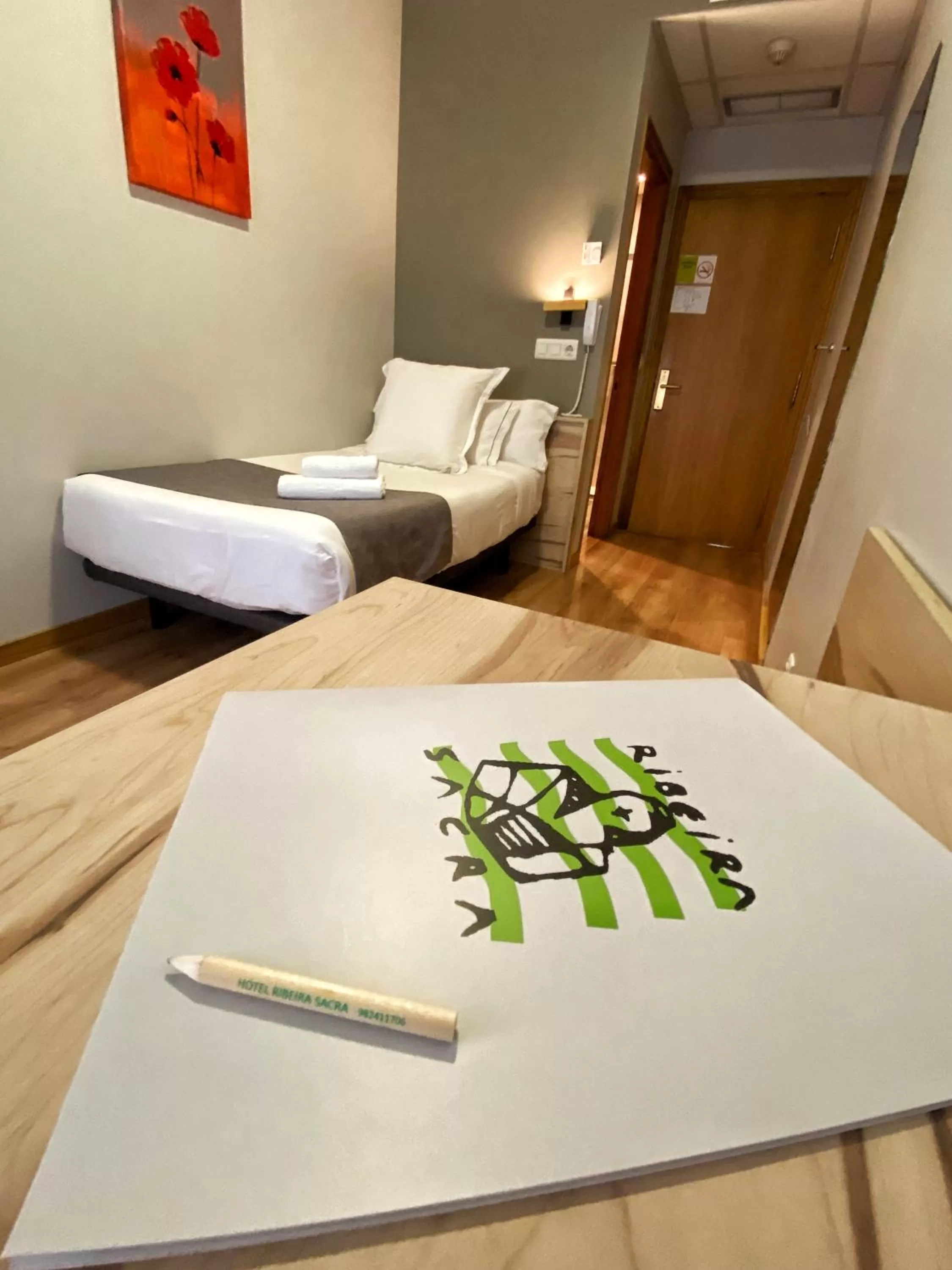Bed in Hotel Ribeira Sacra
