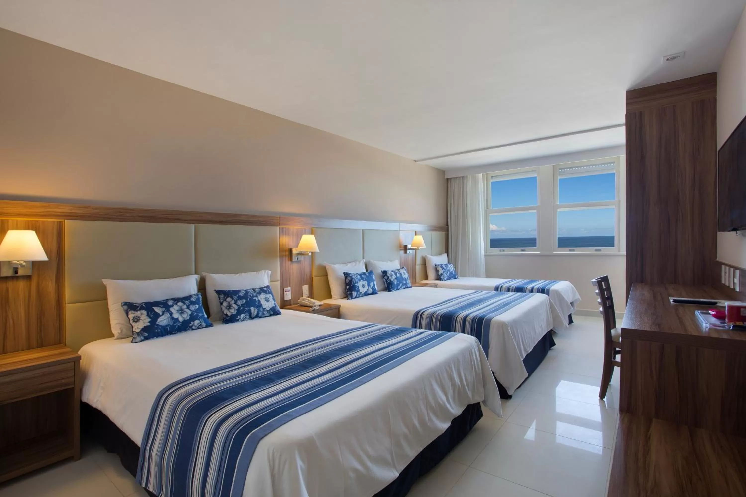 Bed in Hotel Atlantico Praia