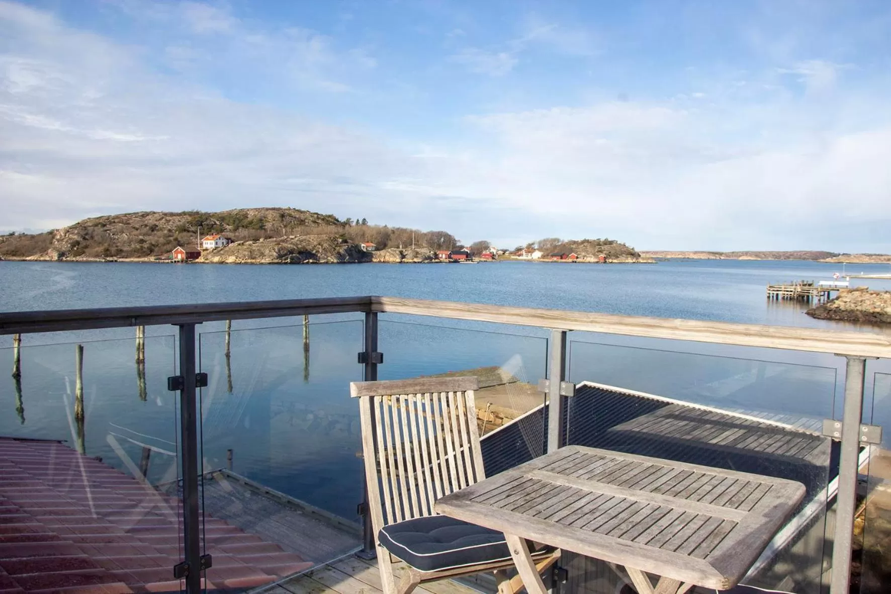 Balcony/Terrace in Everts Sjöbods Bed & Breakfast