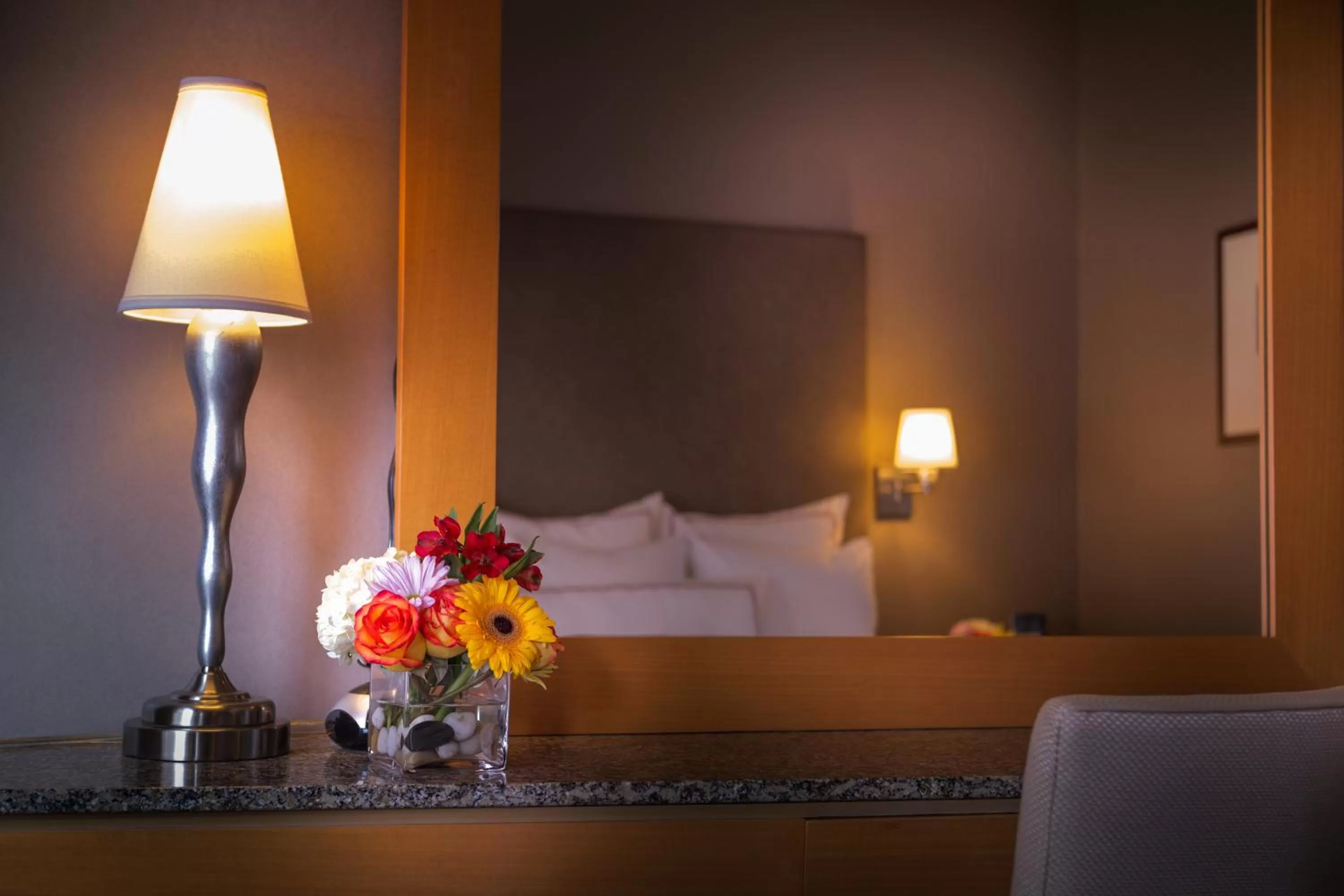 Decorative detail, Bed in Hotel Giraffe by Library Hotel Collection