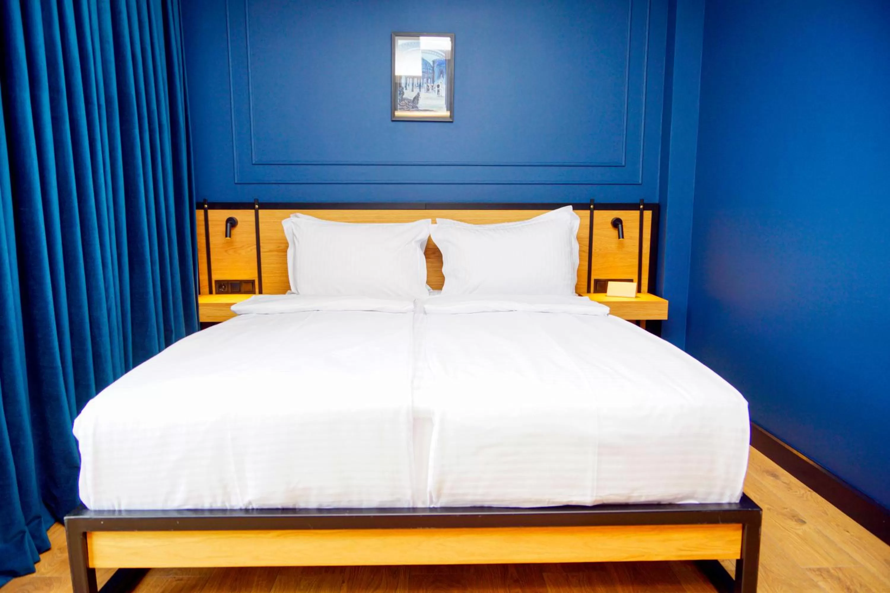 Bed in Borjomi Bridge Hotel