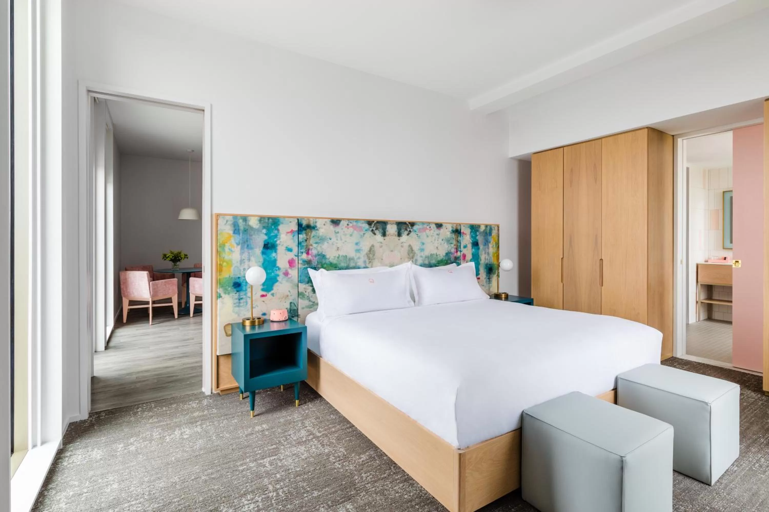 Bed in Quirk Hotel Charlottesville