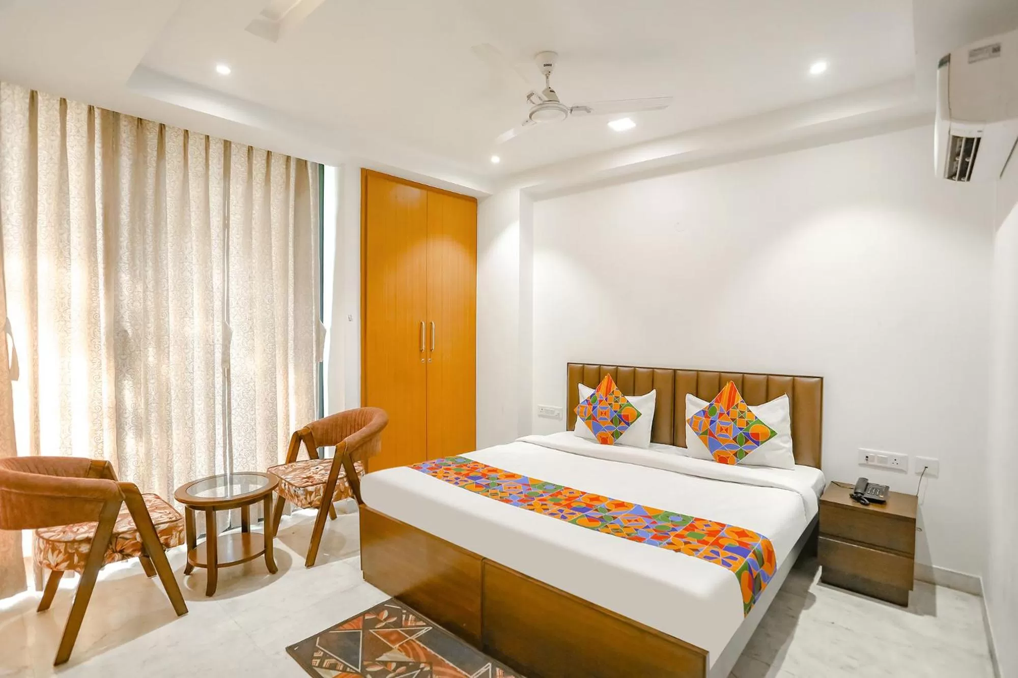 Bed in FabExpress Aerosky Deluxe - Nr Yashobhoomi Convention Centre
