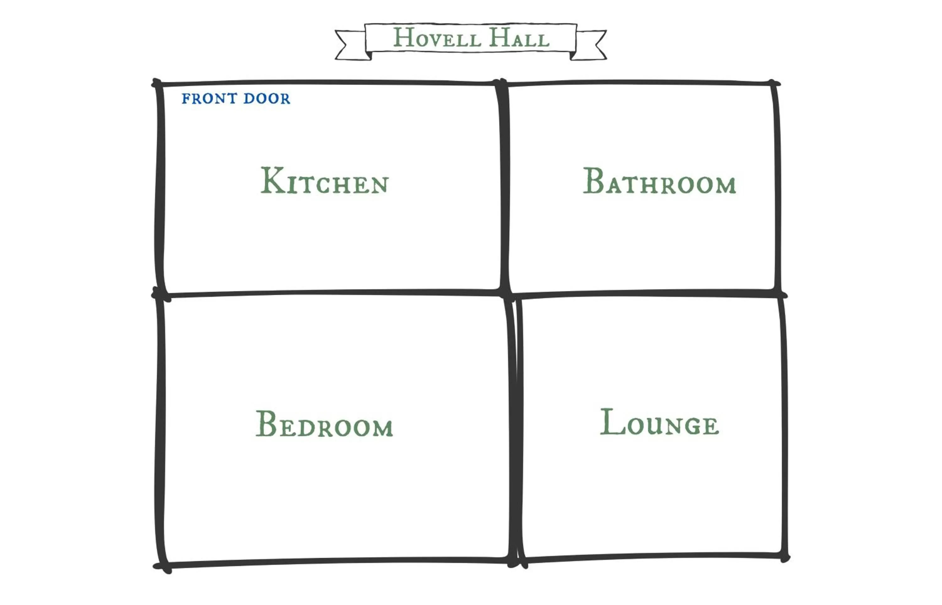 Photo of the whole room, Floor Plan in Hovell Hall Country Bed and Breakfast