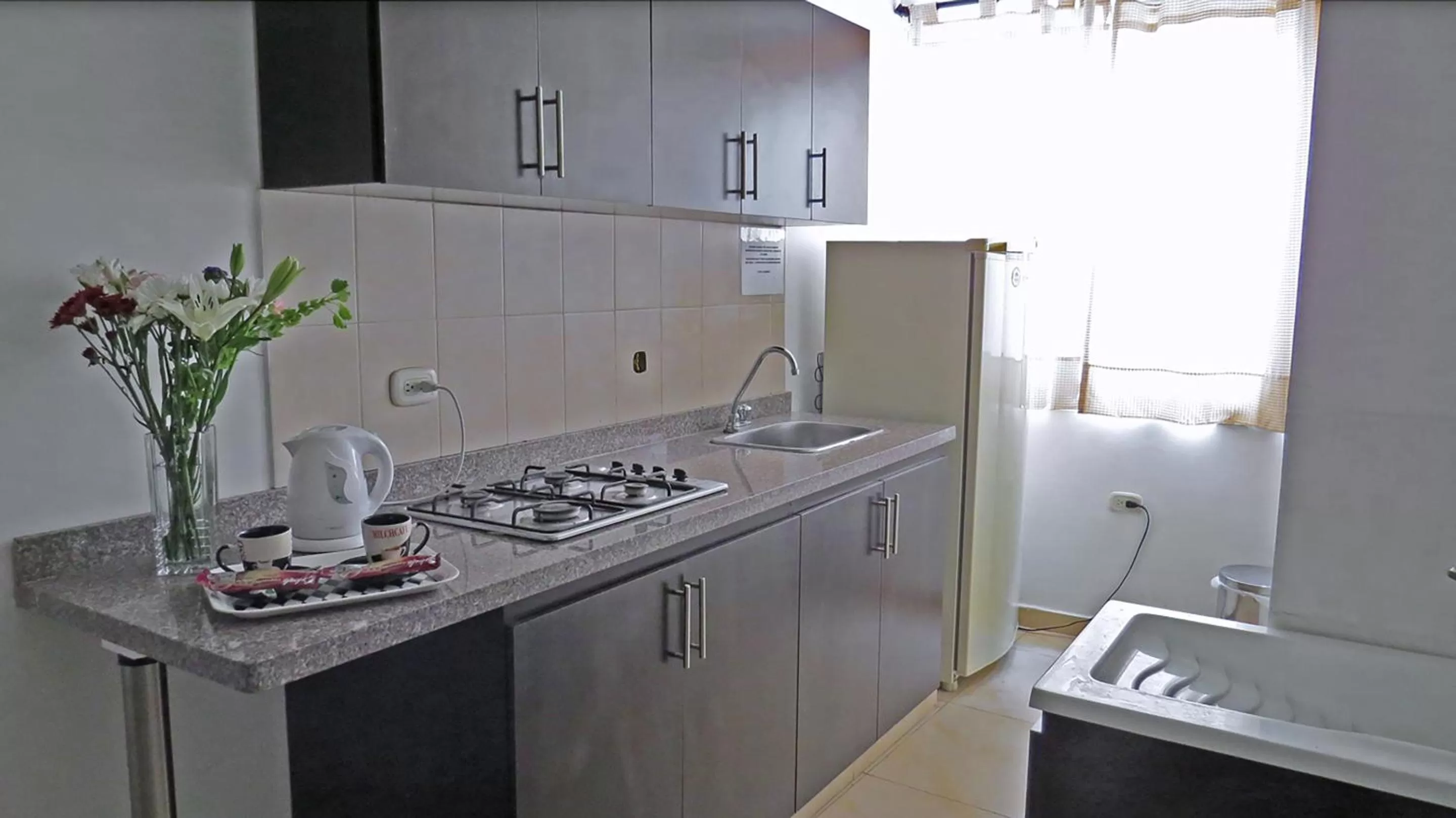 Kitchen or kitchenette in Arco Apartasuites