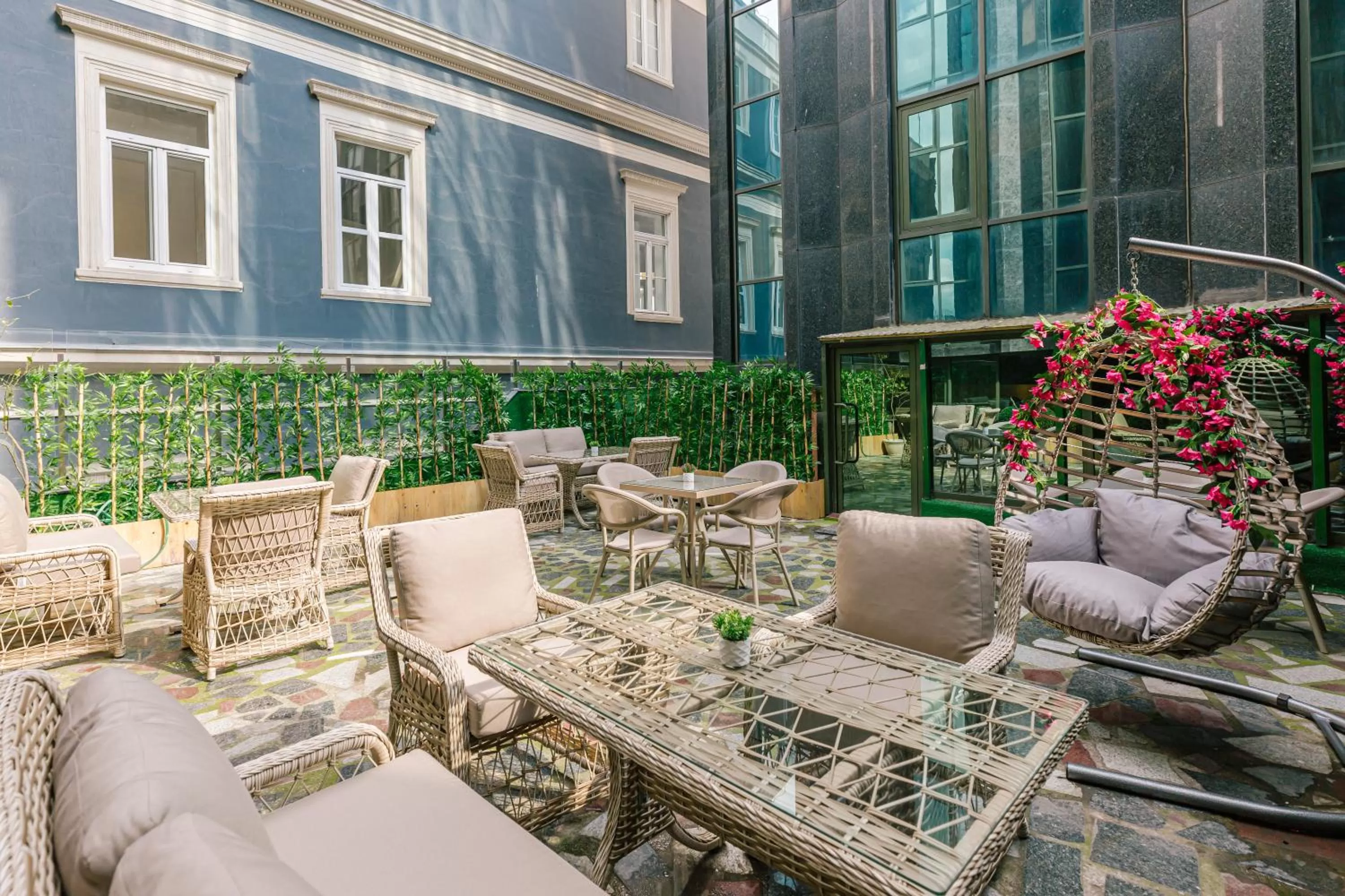 Patio in Marble Hotel