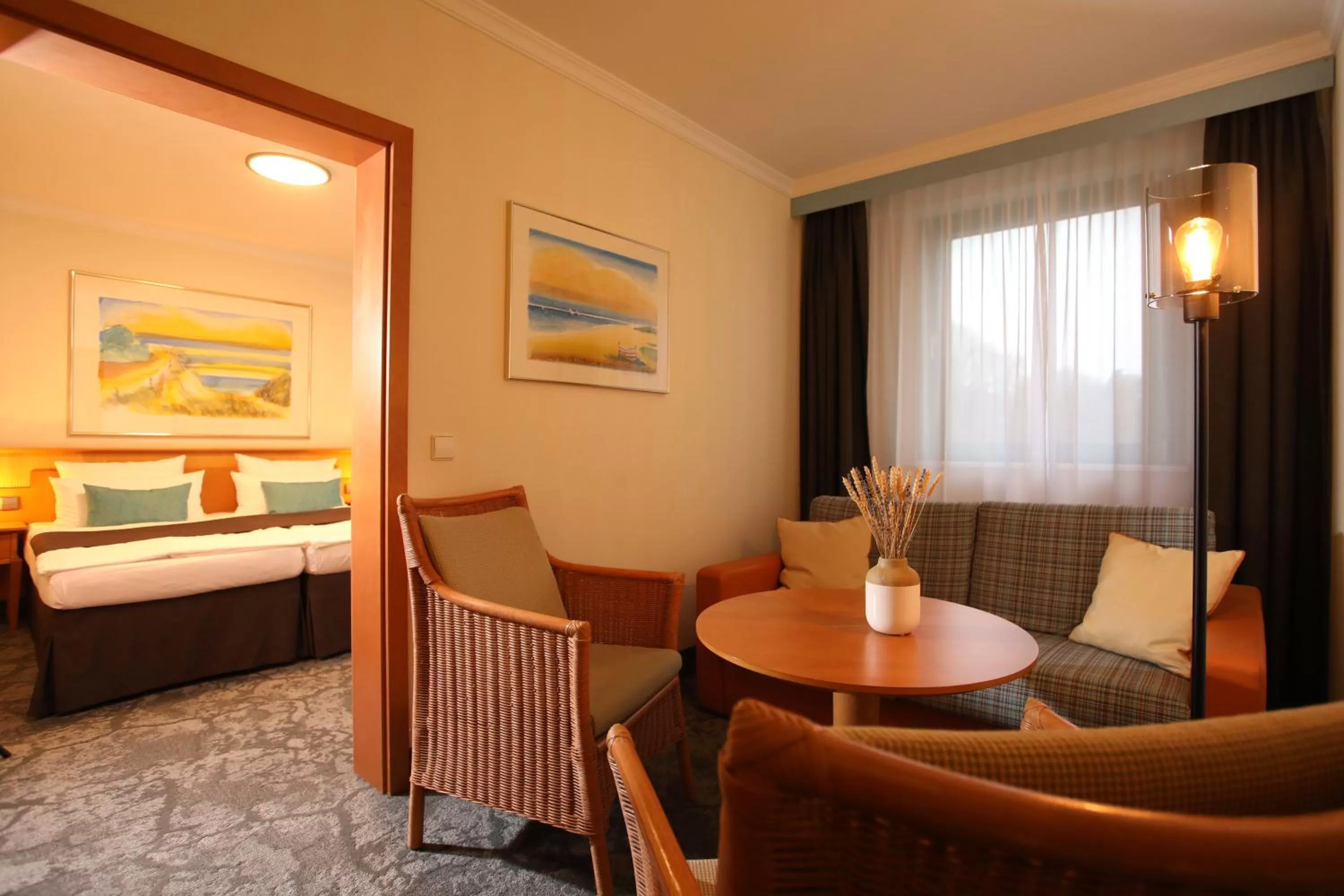 Seating area, Bed in Hotel Bernstein Prerow