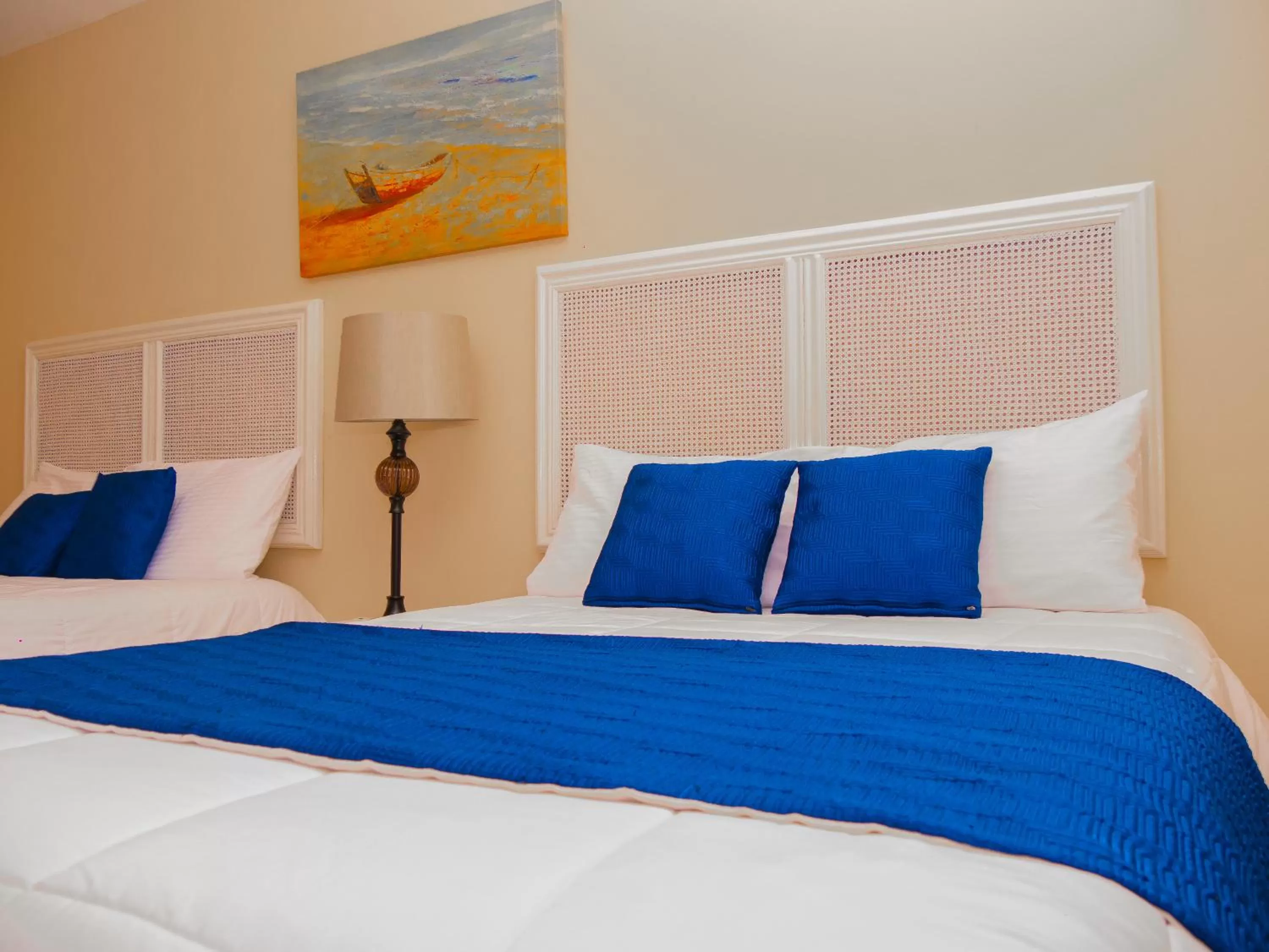 Bed in Hotel Bamboo Aeropuerto