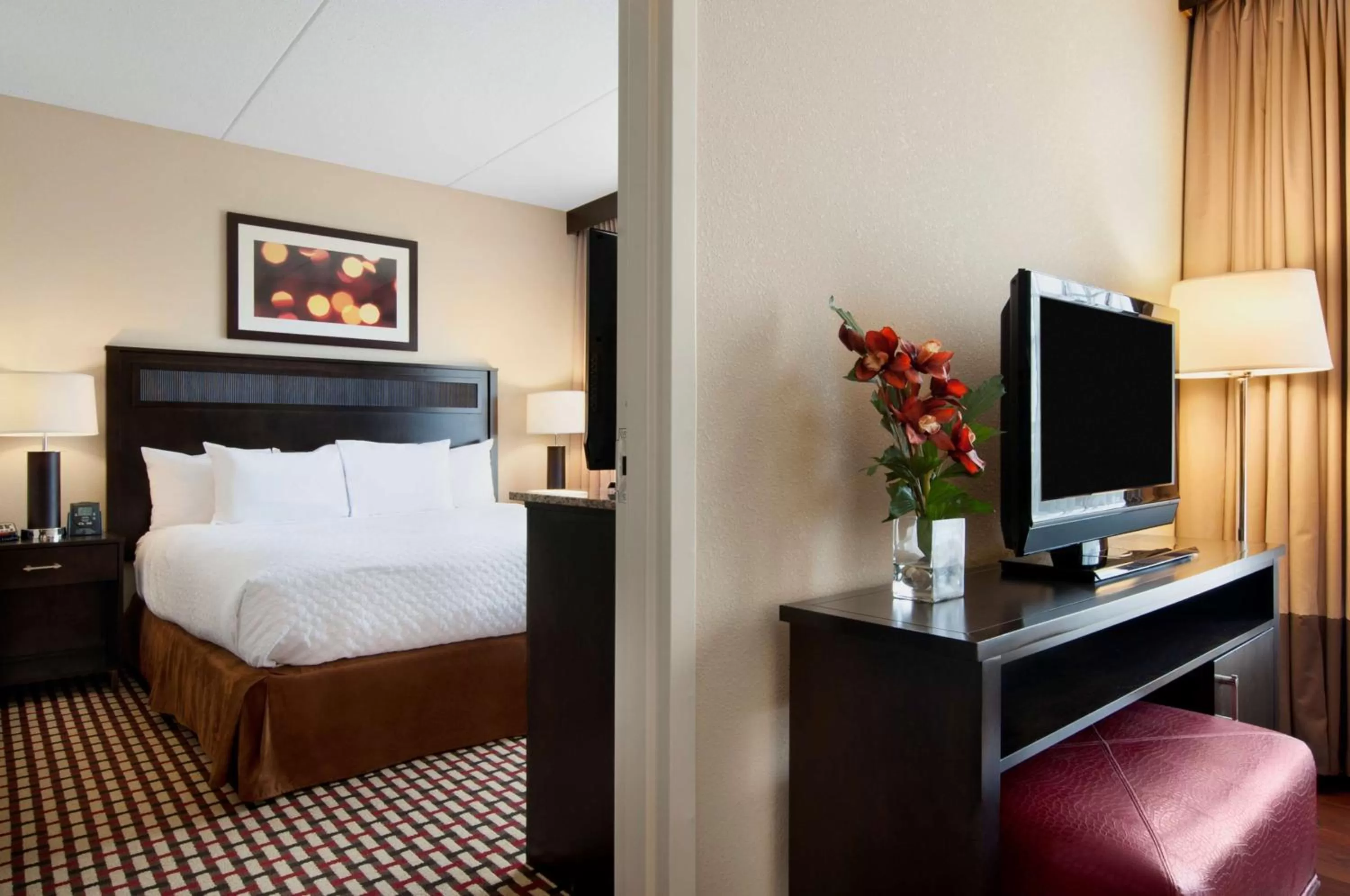 Living room, Bed in Embassy Suites by Hilton Jackson North Ridgeland