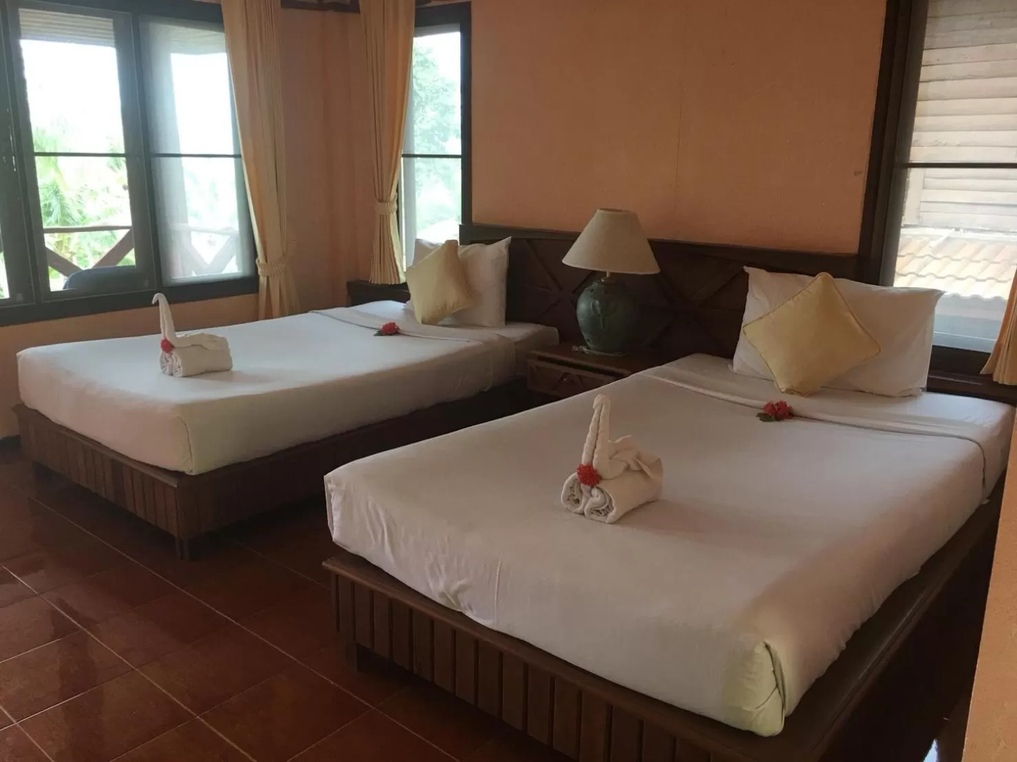 Bed in Koh Ngai Resort