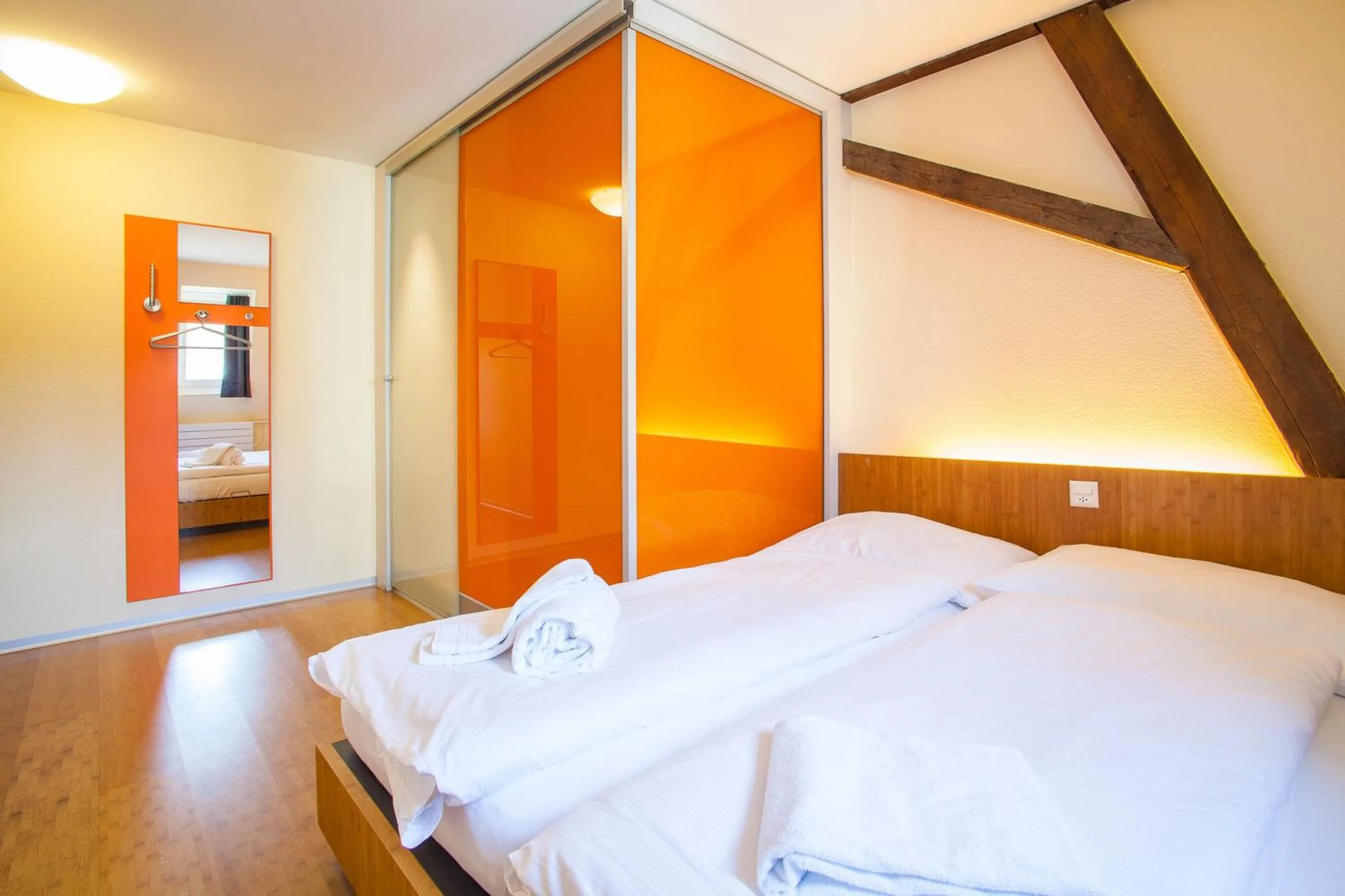 Photo of the whole room, Bed in easyHotel Basel - self service and self check-in