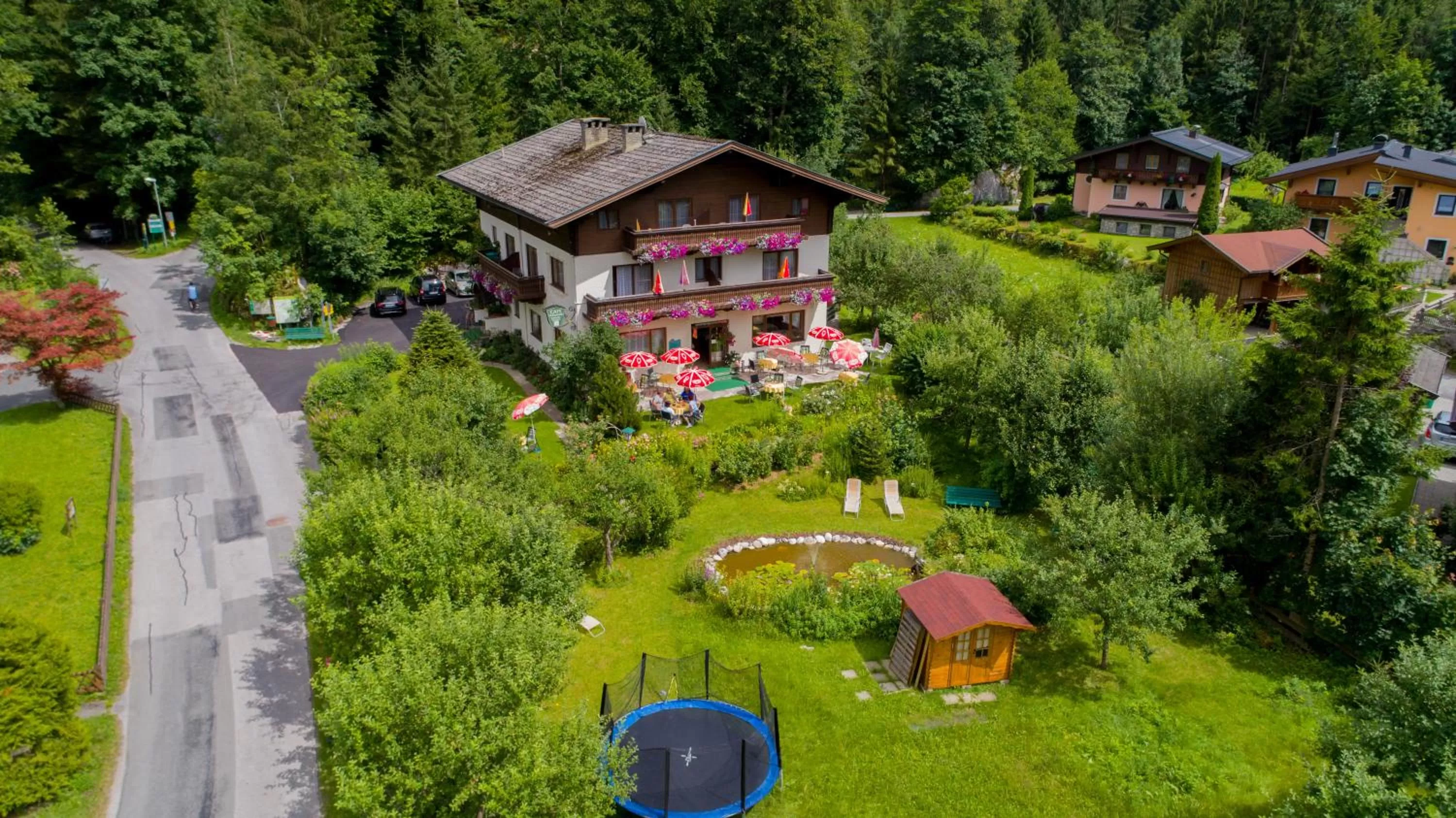 Bird's eye view in Pension Wildental