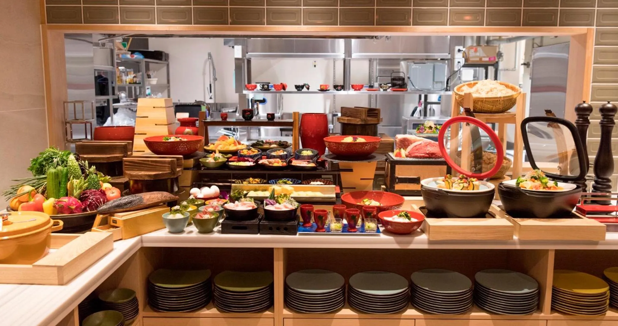 Breakfast in HOTEL SANSUI NAHA Ryukyu Onsen Naminoue-No-Yu