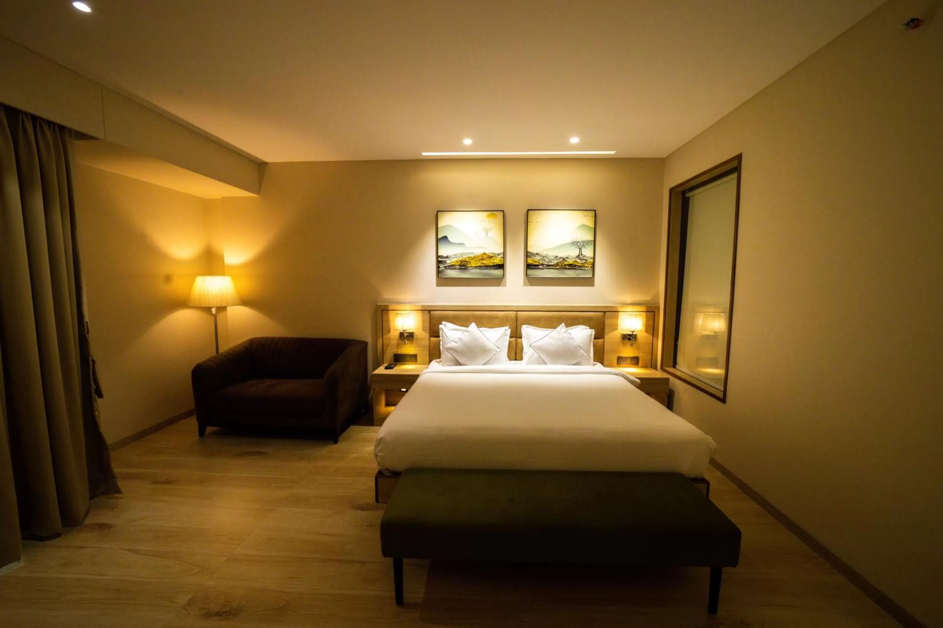 Bedroom, Bed in The Monarch at Chakan MIDC, Pune