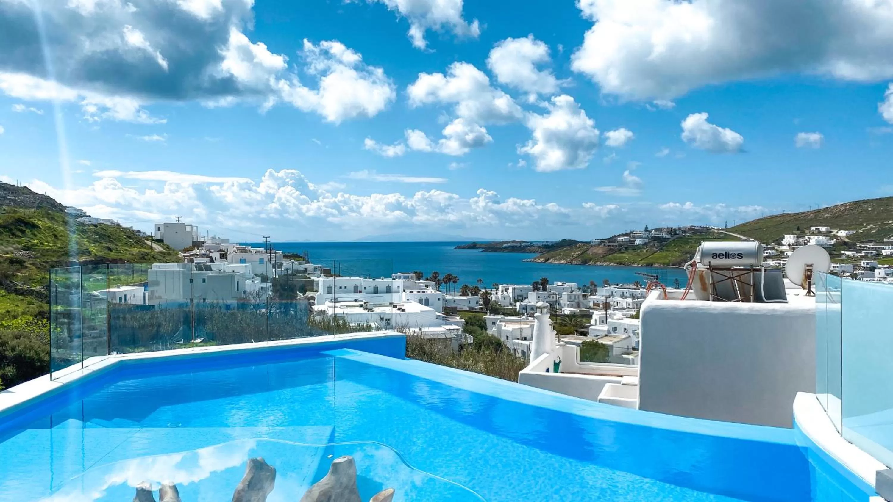 Pool view in Amperian Mykonos Suites & Villas