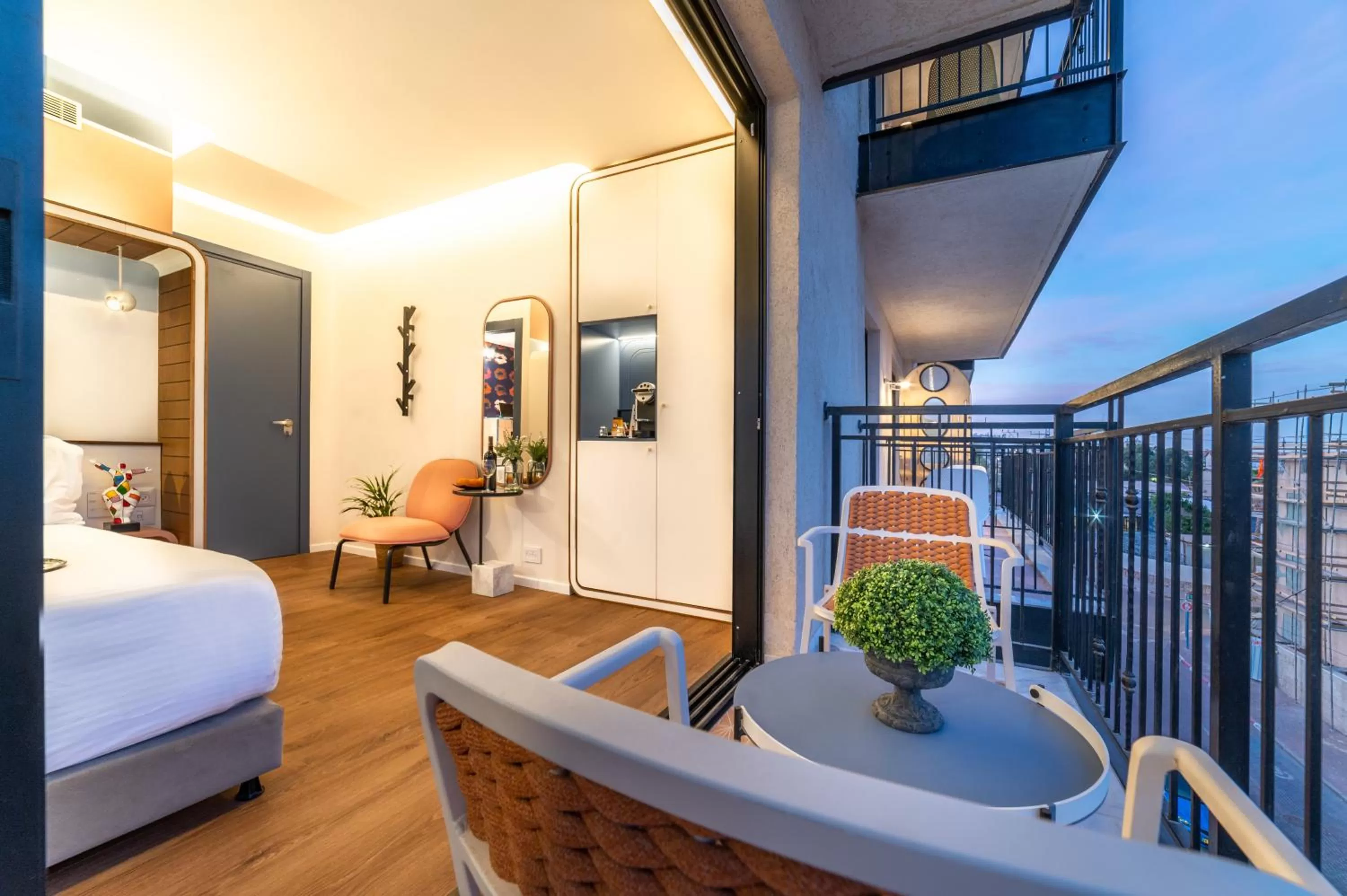 Balcony/Terrace, Bed in Stay Eilat