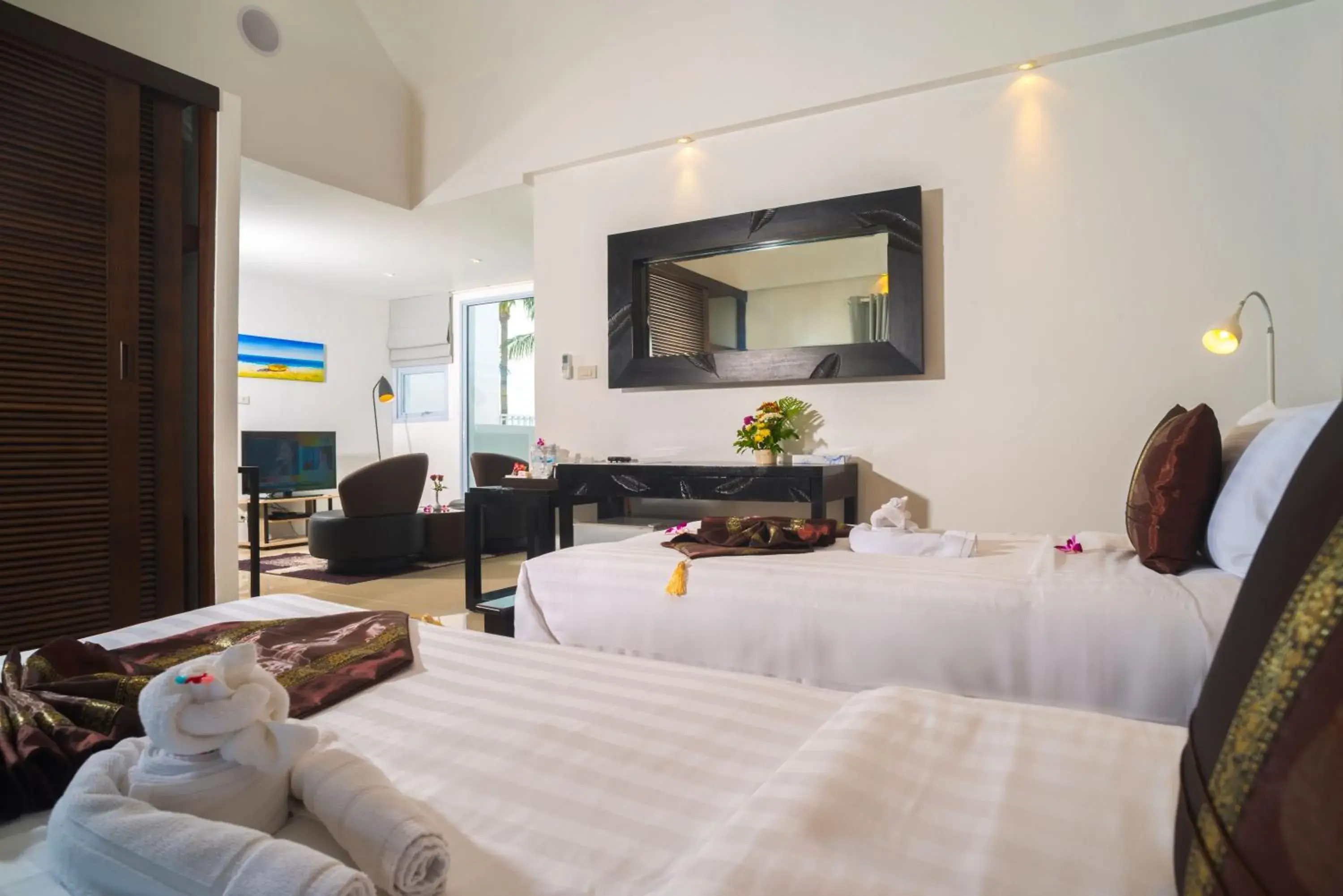 Deluxe Twin Suite with Partial Sea View in Baan Bophut Beach Hotel Samui - SHA Extra Plus Deluxe Twin Suite with Partial Sea View in Baan Bophut Beach Hotel Samui - SHA Extra Plus