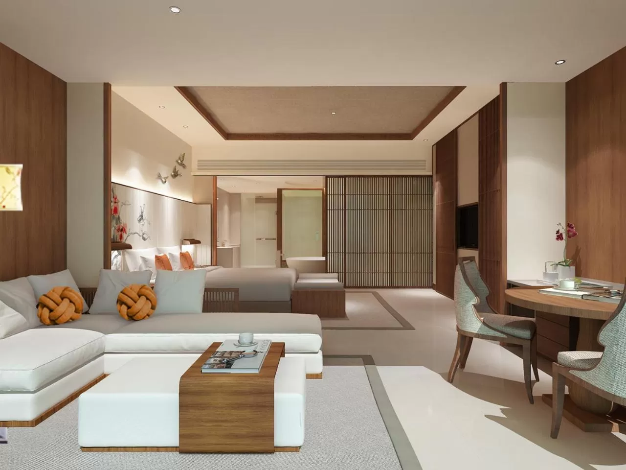 Decorative detail, Bed in Angsana Zhuhai Phoenix Bay