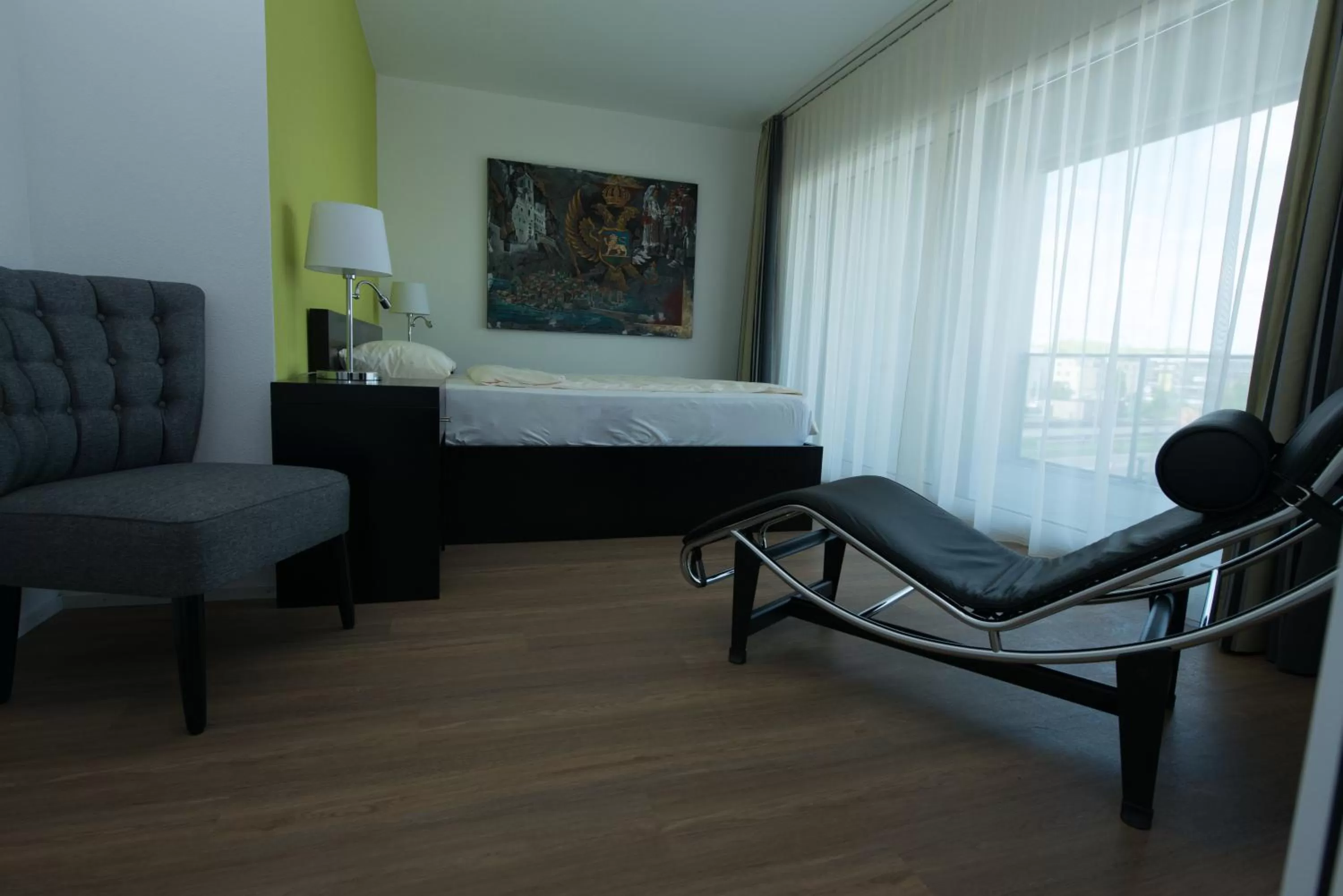 Decorative detail, Bed in Hotel Swiss Bellevue