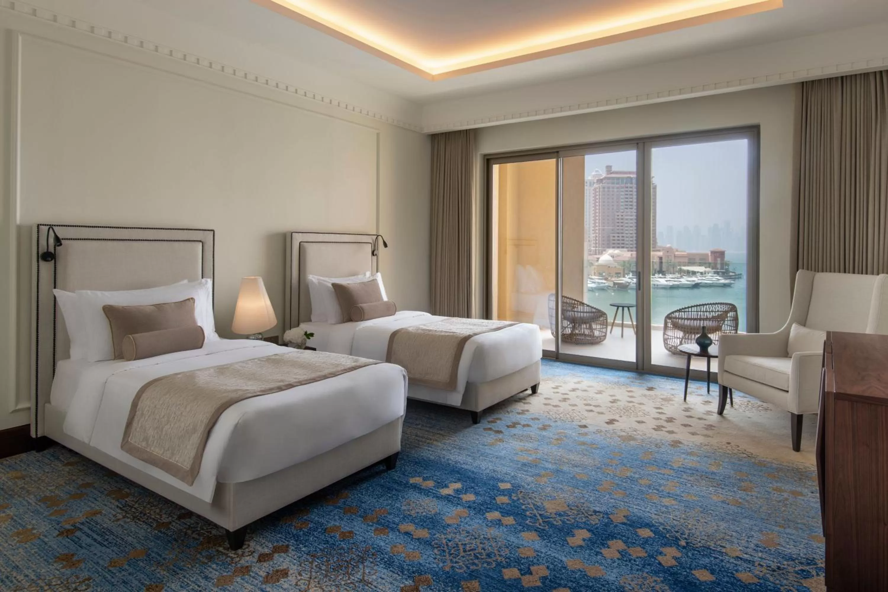Bedroom, Bed in The St. Regis Marsa Arabia Island, The Pearl Qatar