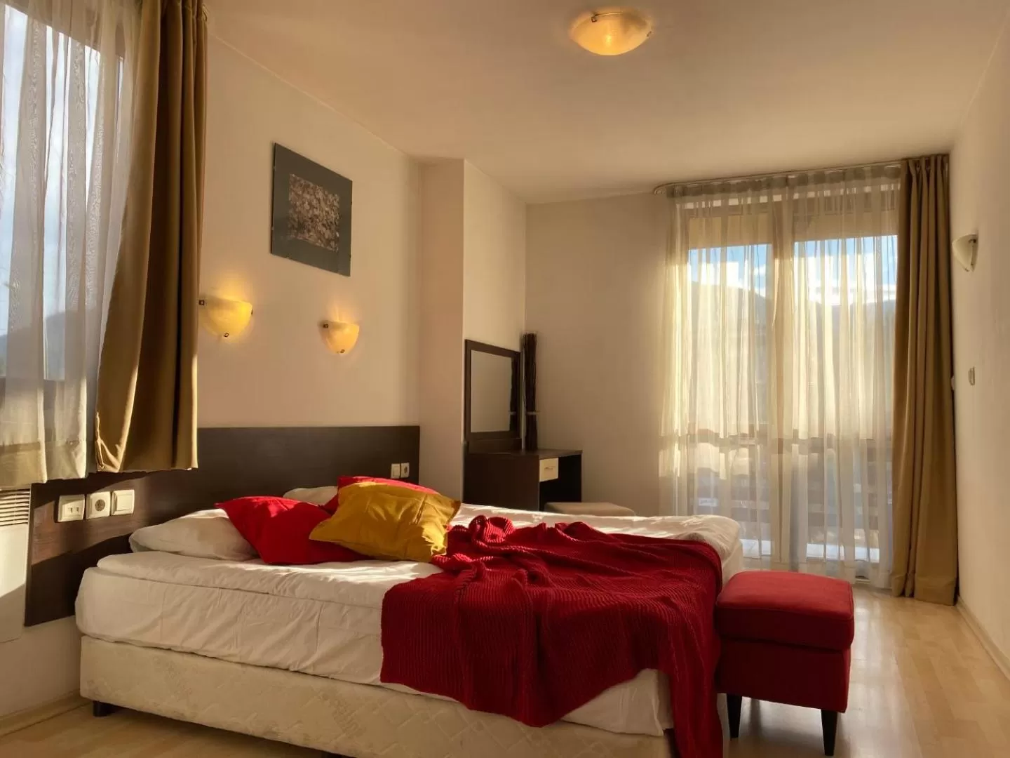 Bed in StayInn Banderitsa Apartments with kitchen & BBQ
