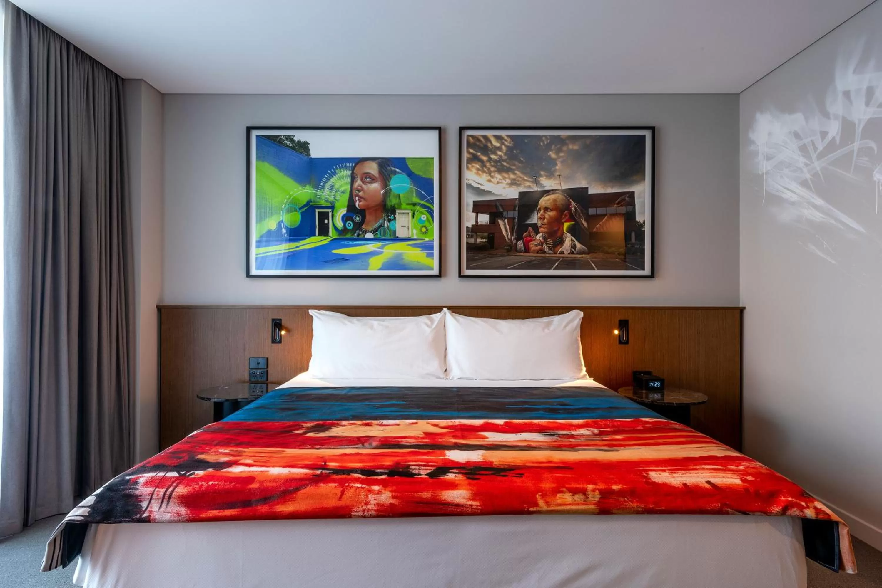 Bed in The Adnate Perth - Art Series