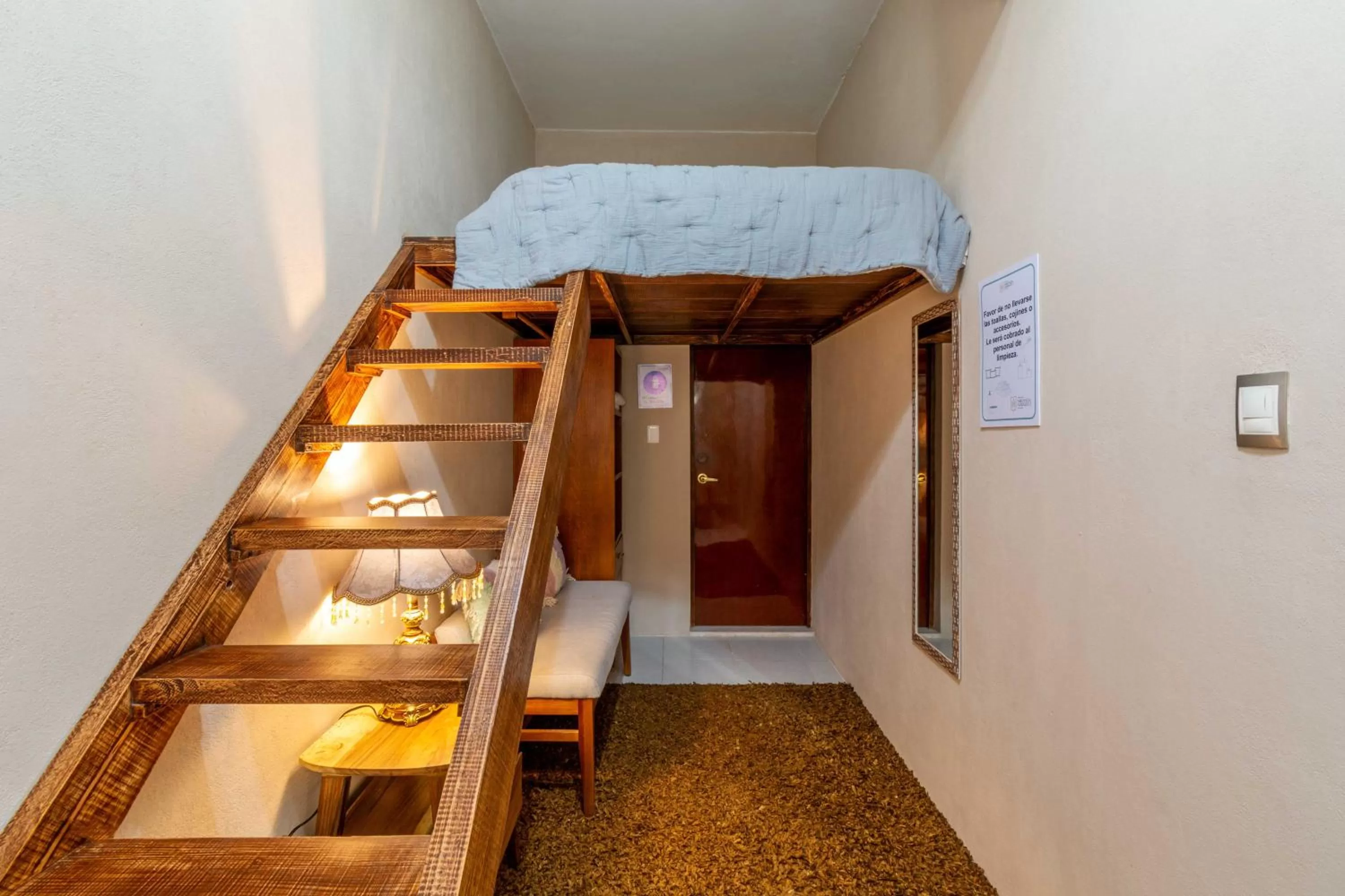 Bed in Hostería Casa Marquez