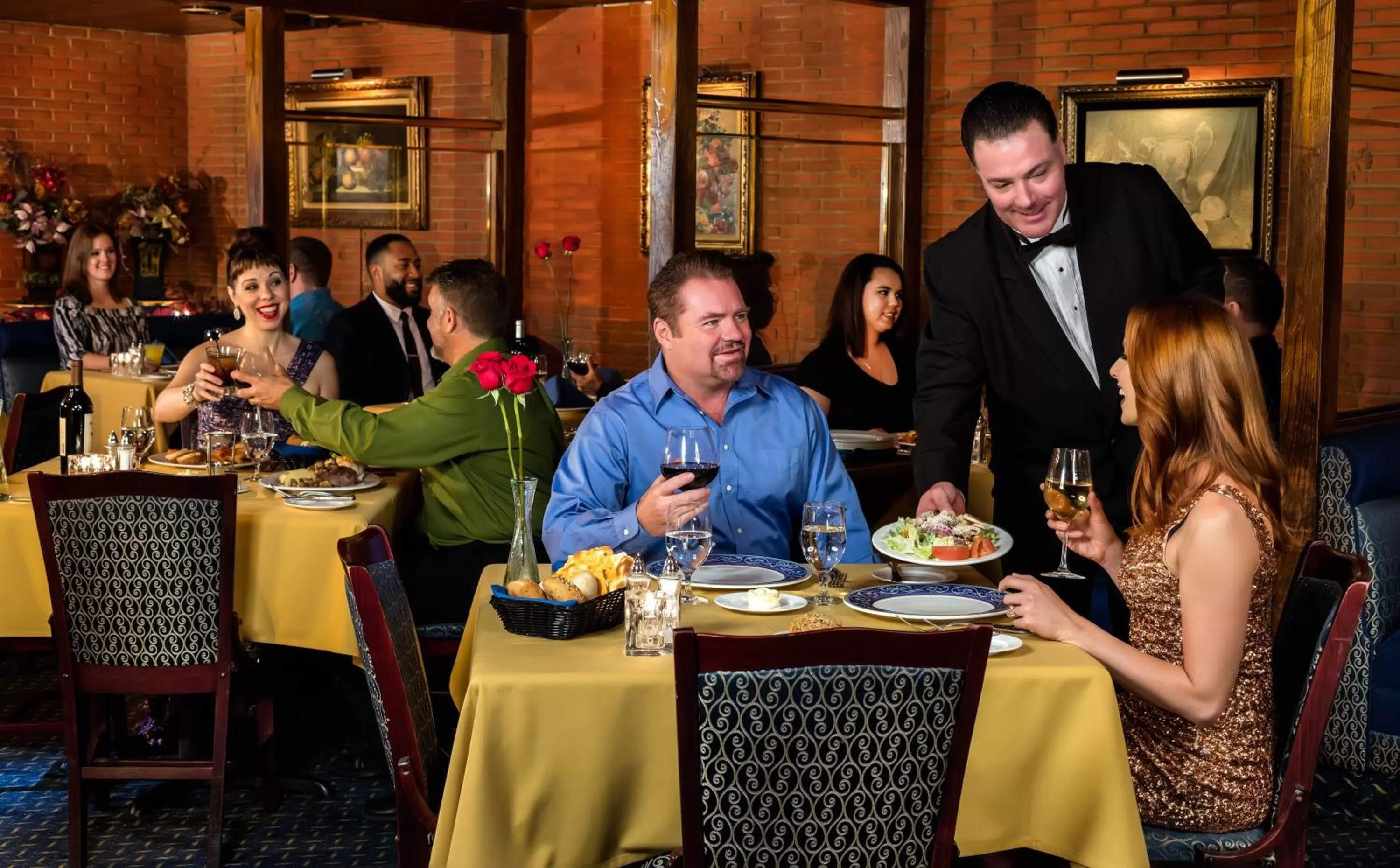 group of guests in Four Queens Hotel and Casino