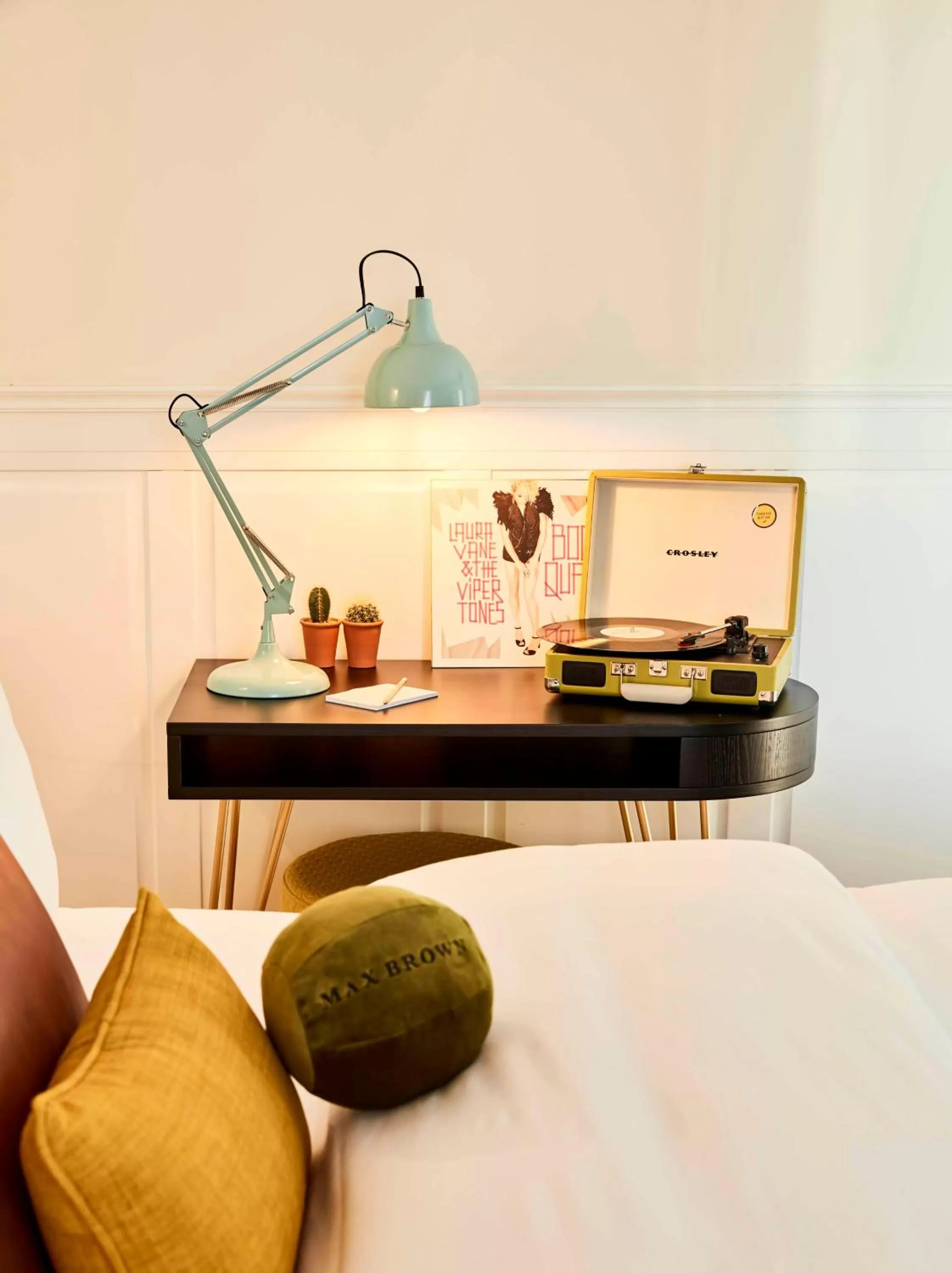 Decorative detail, Bed in Max Brown Hotel Midtown, part of Sircle Collection