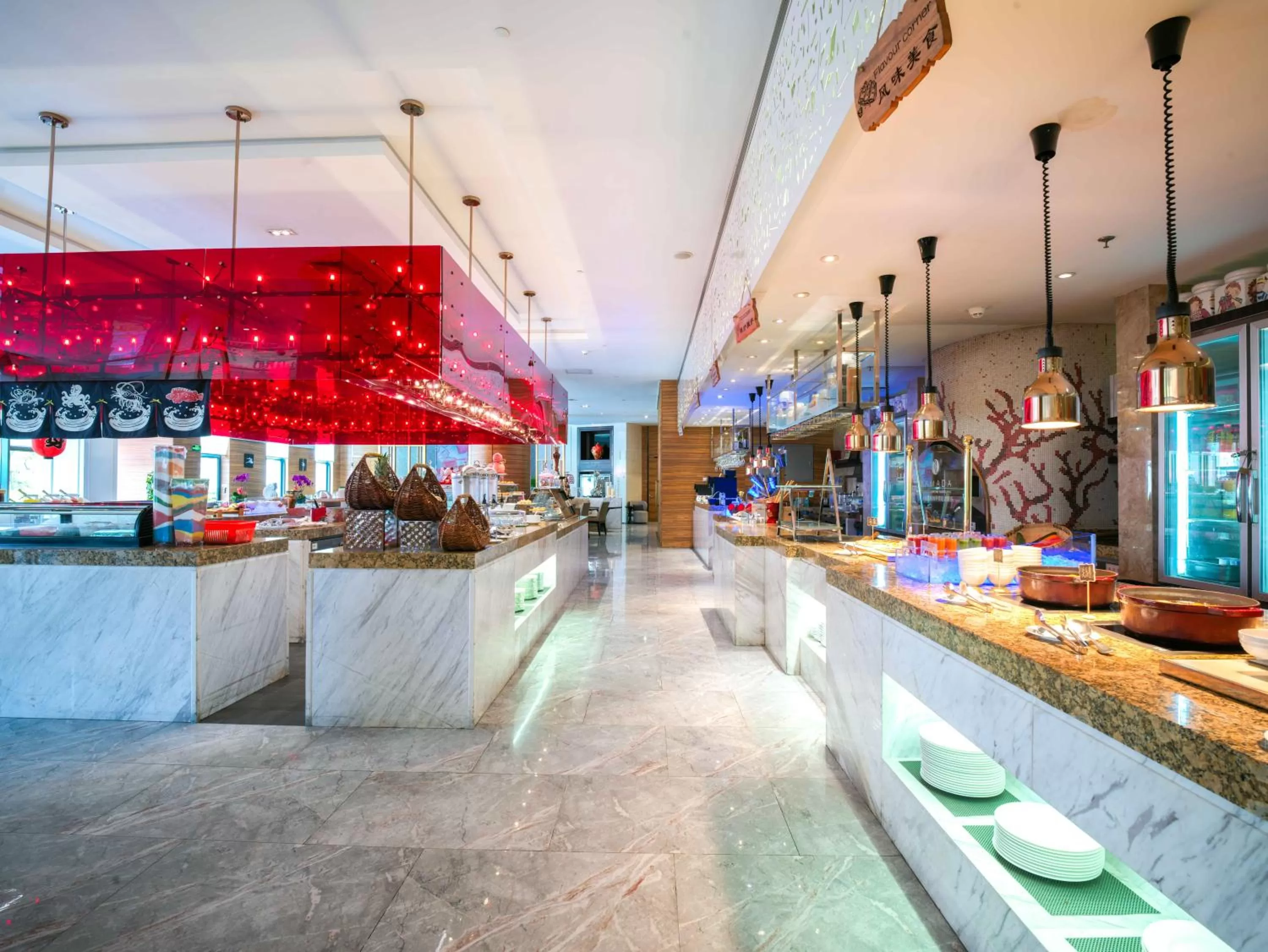 Restaurant/places to eat in Ramada Plaza Shanghai Pudong Airport - 3 mins to PVG depature floor & check entrance with hotel shuttle