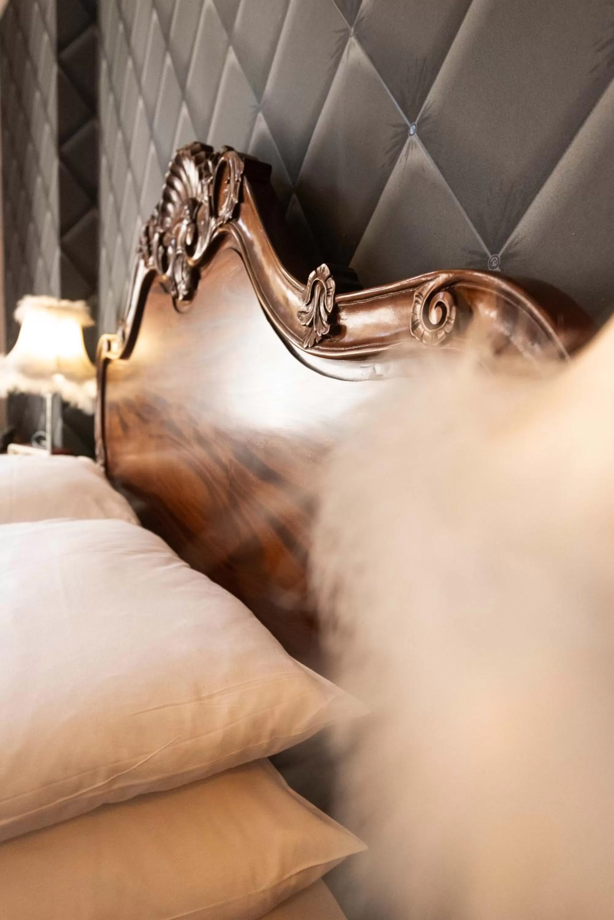 Bed in Logis Hotel De France