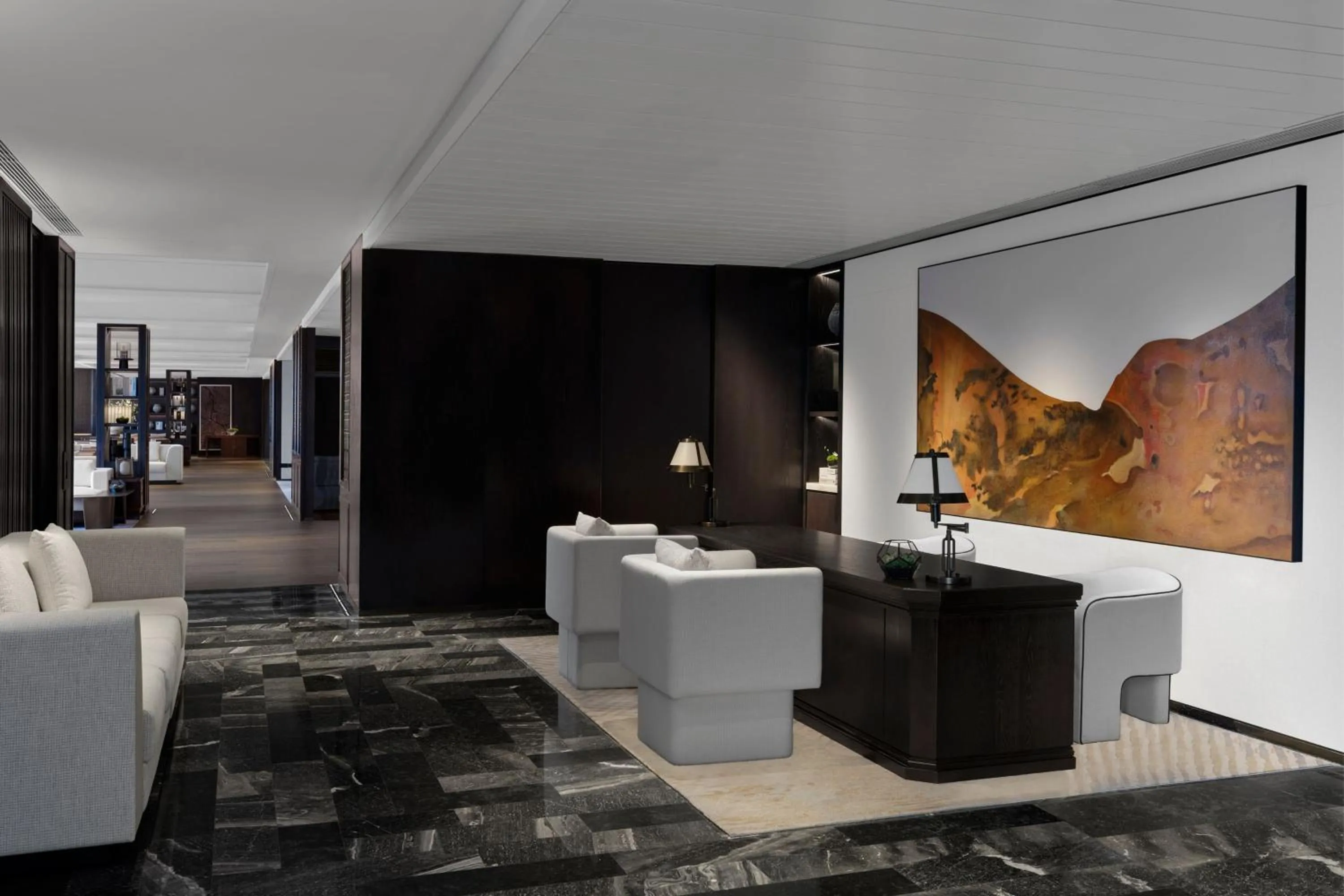 Lobby or reception in Guangzhou Marriott Hotel Baiyun