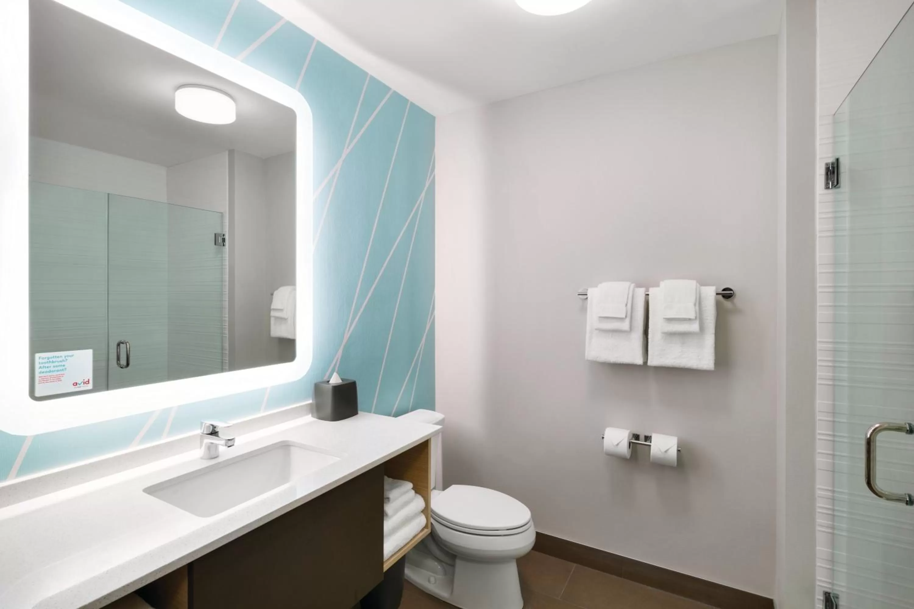 King Room - Hearing Accessible - Roll-in Shower in avid hotel Perry-National Fairground Area, an IHG Hotel