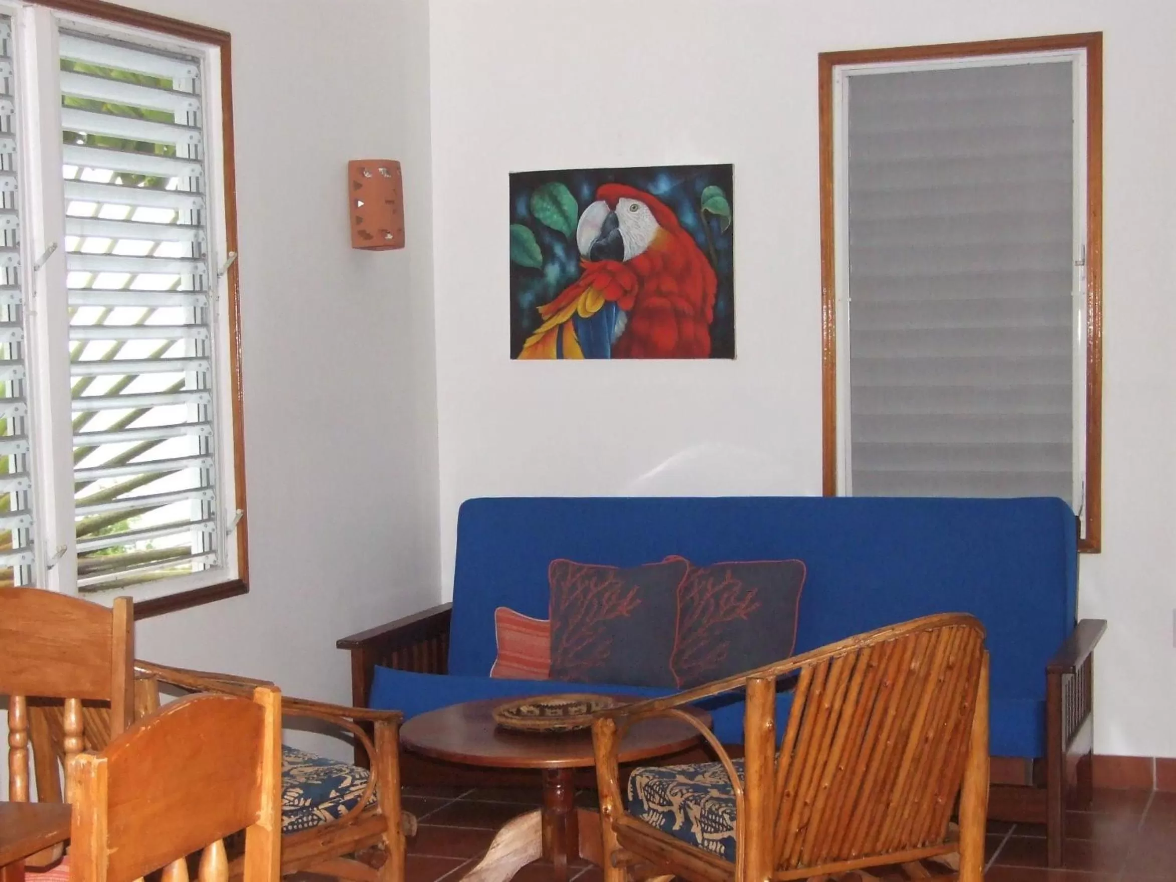 Living room in BlueBelize B&B