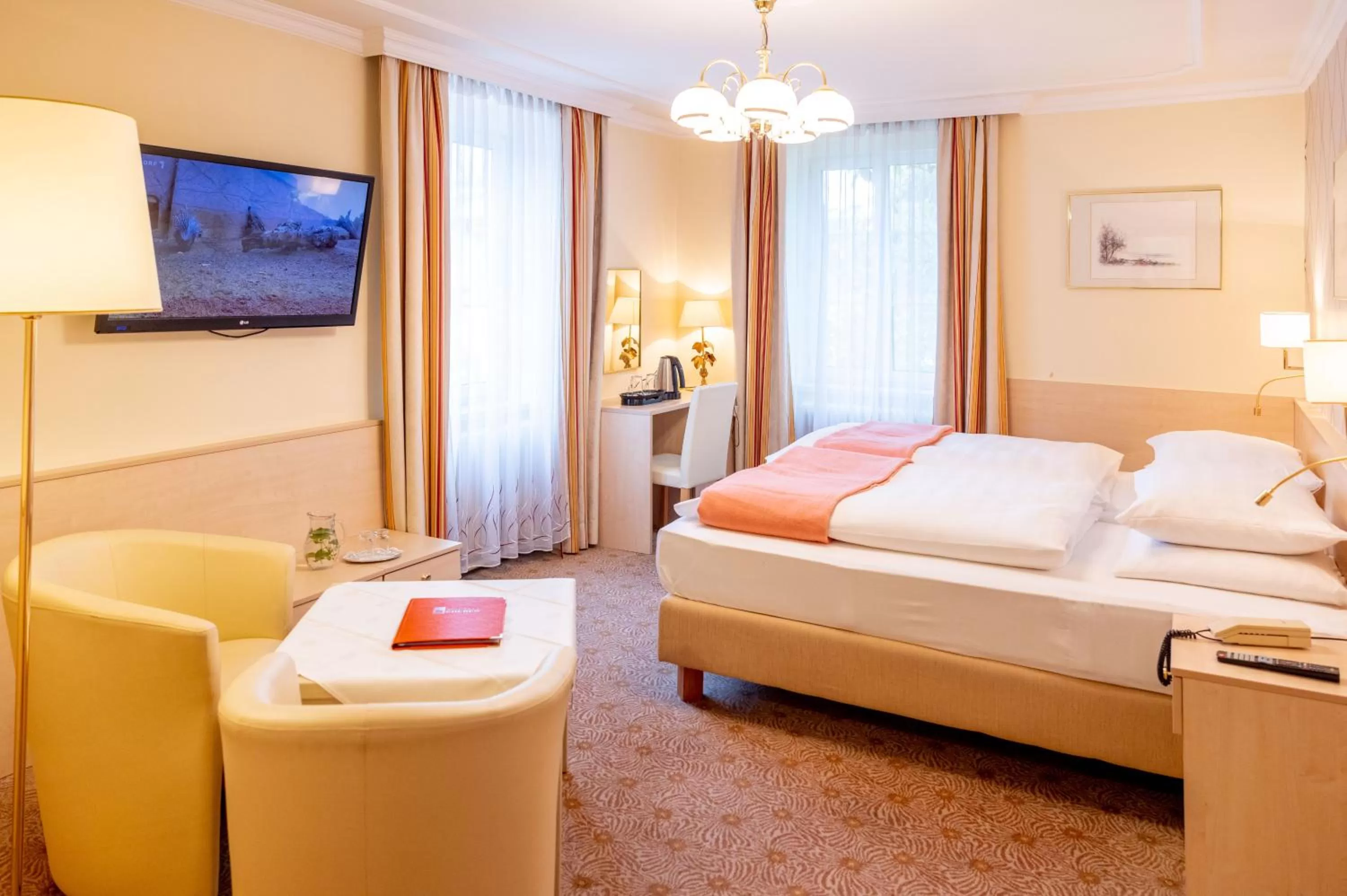 Bed in Hotel Scherer