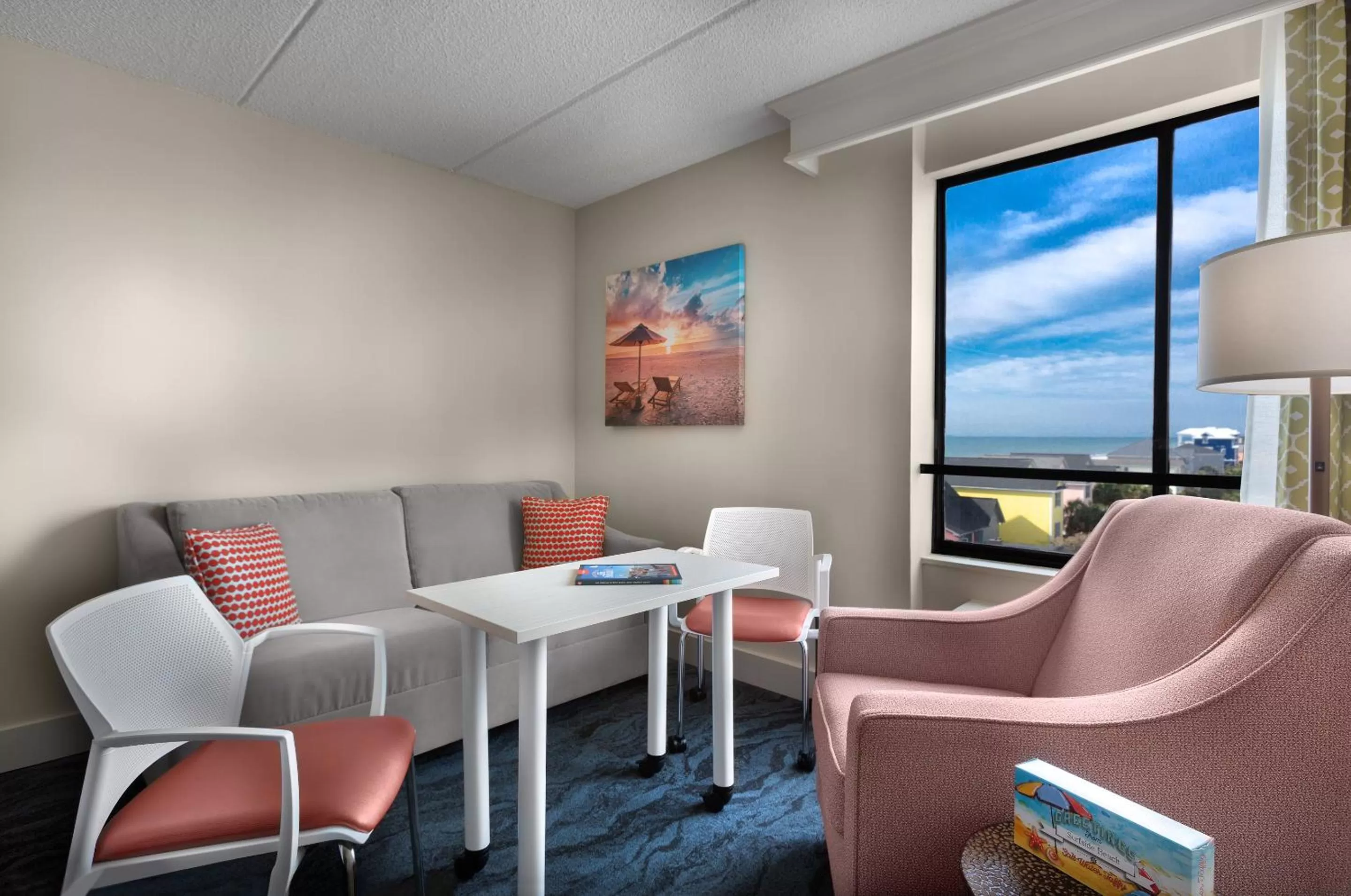Living room in Surfside Beach Oceanfront Hotel