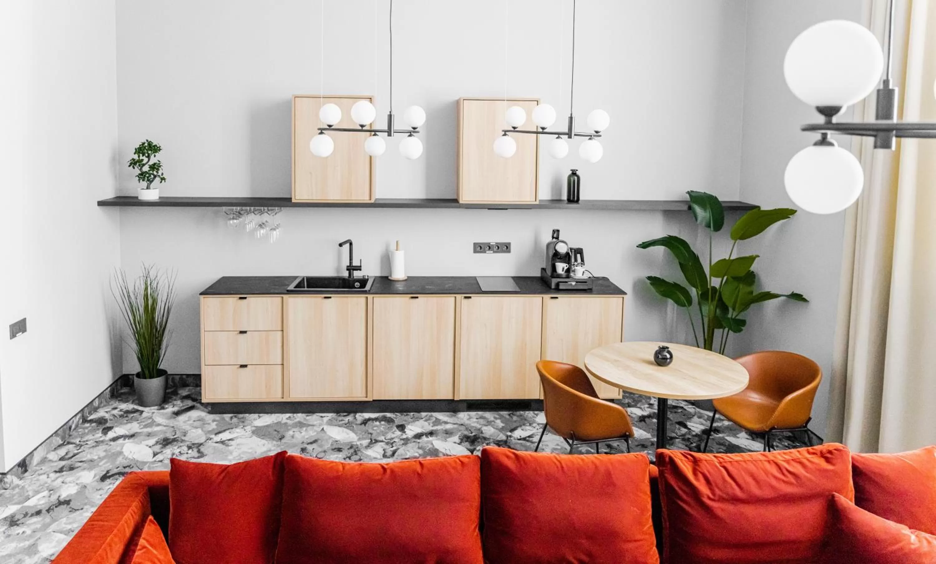 Kitchen or kitchenette in Loop Hotel Vilnius