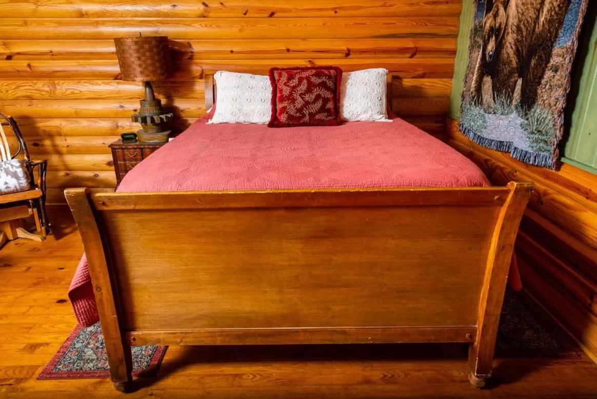 View (from property/room), Bed in Mountain Aire Cottages, Inn, & Glamping