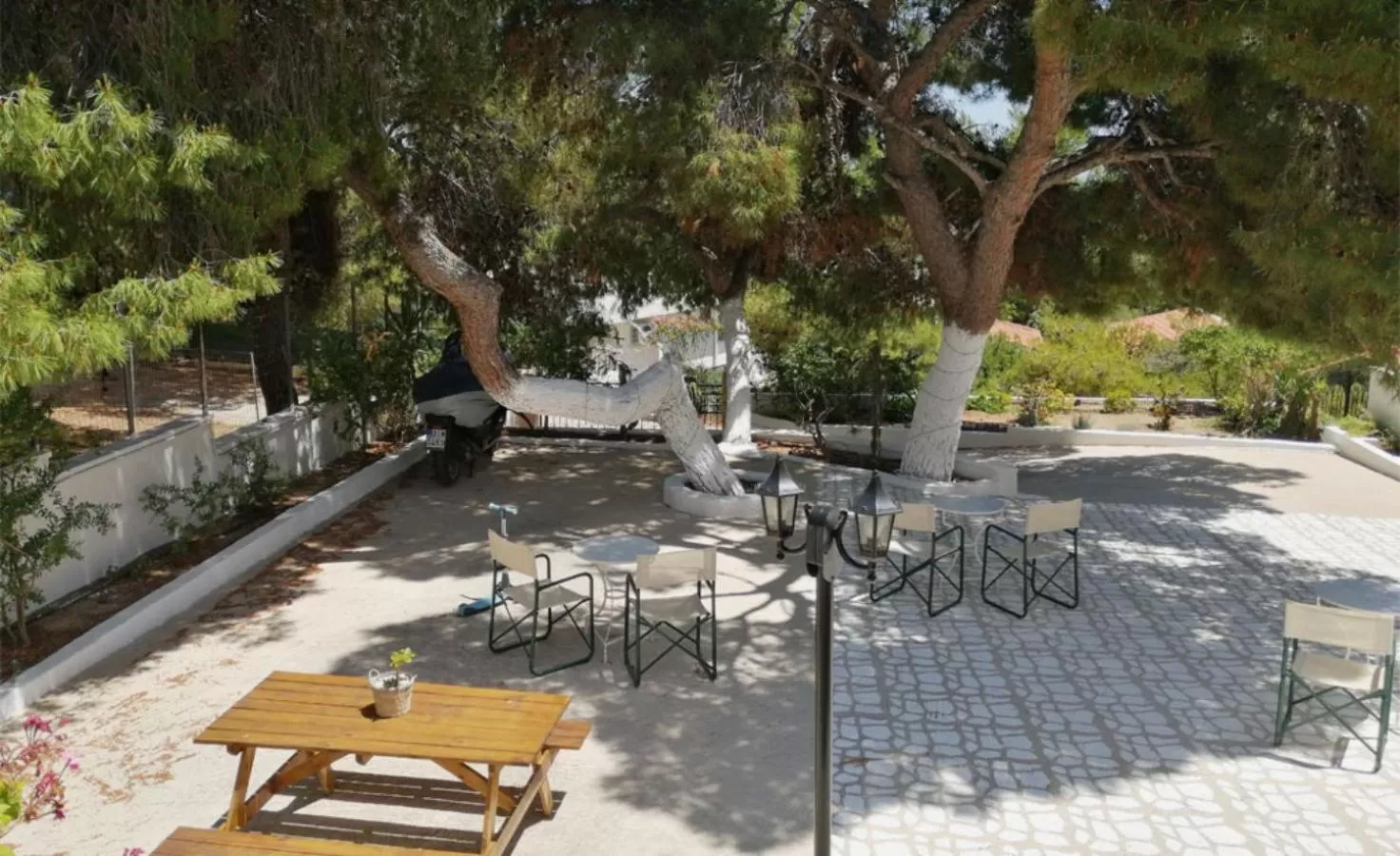 Patio in Pefkides Aegina Boutique Apartments